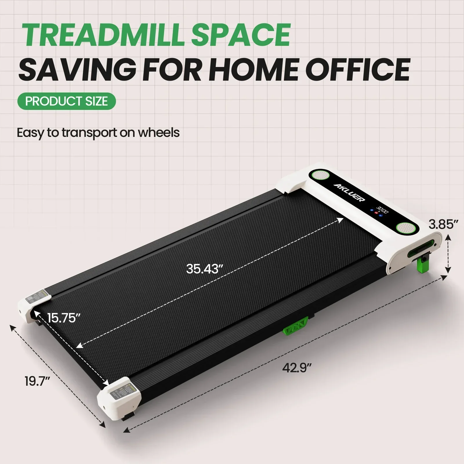 Under Desk Walking Treadmill 4-in-1 2.5HP Foldable Walking Pad Home Office LED - Image 6