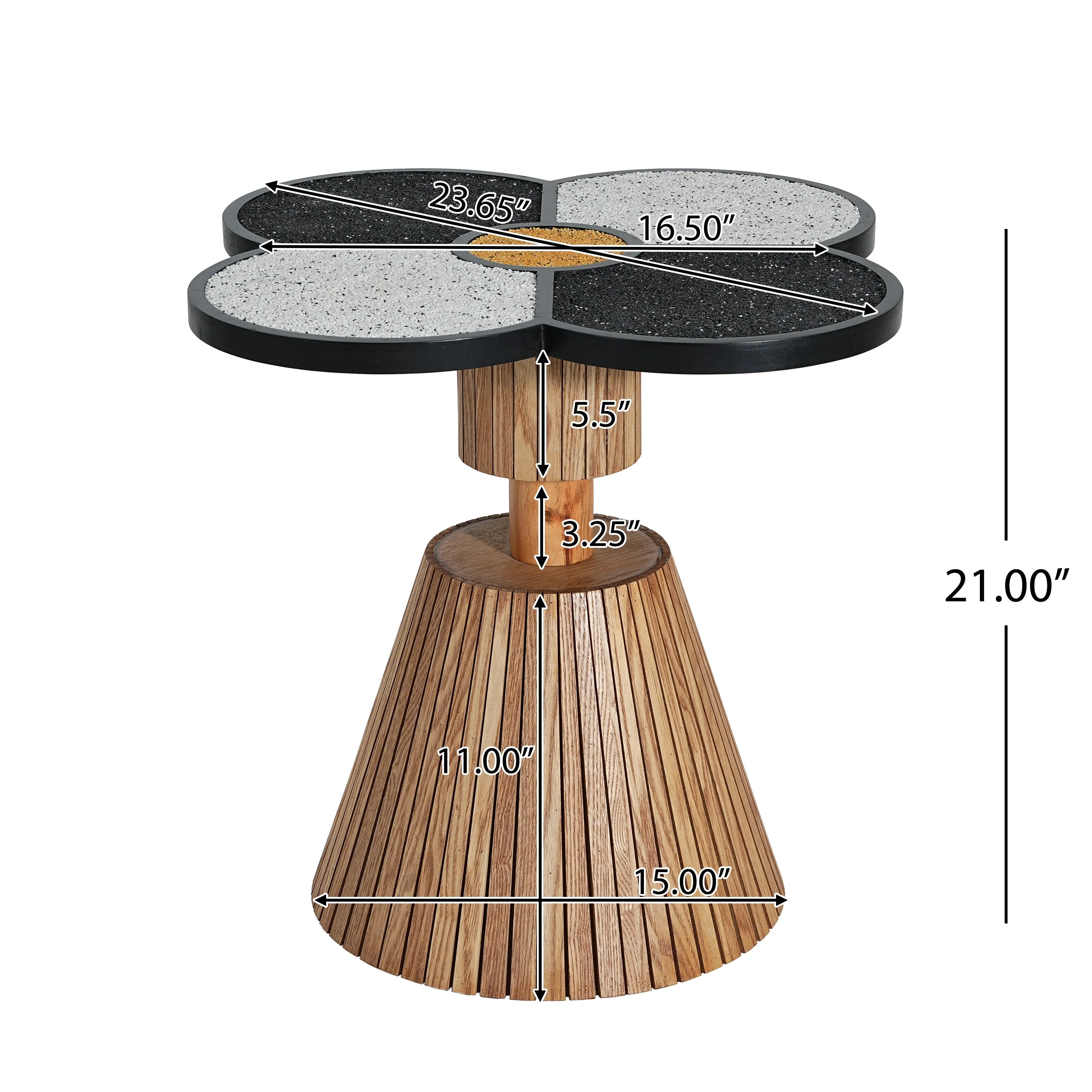 Unique Four-Leaf Clover Side Table for Living Room, Bedroom & Small Spaces - Image 2