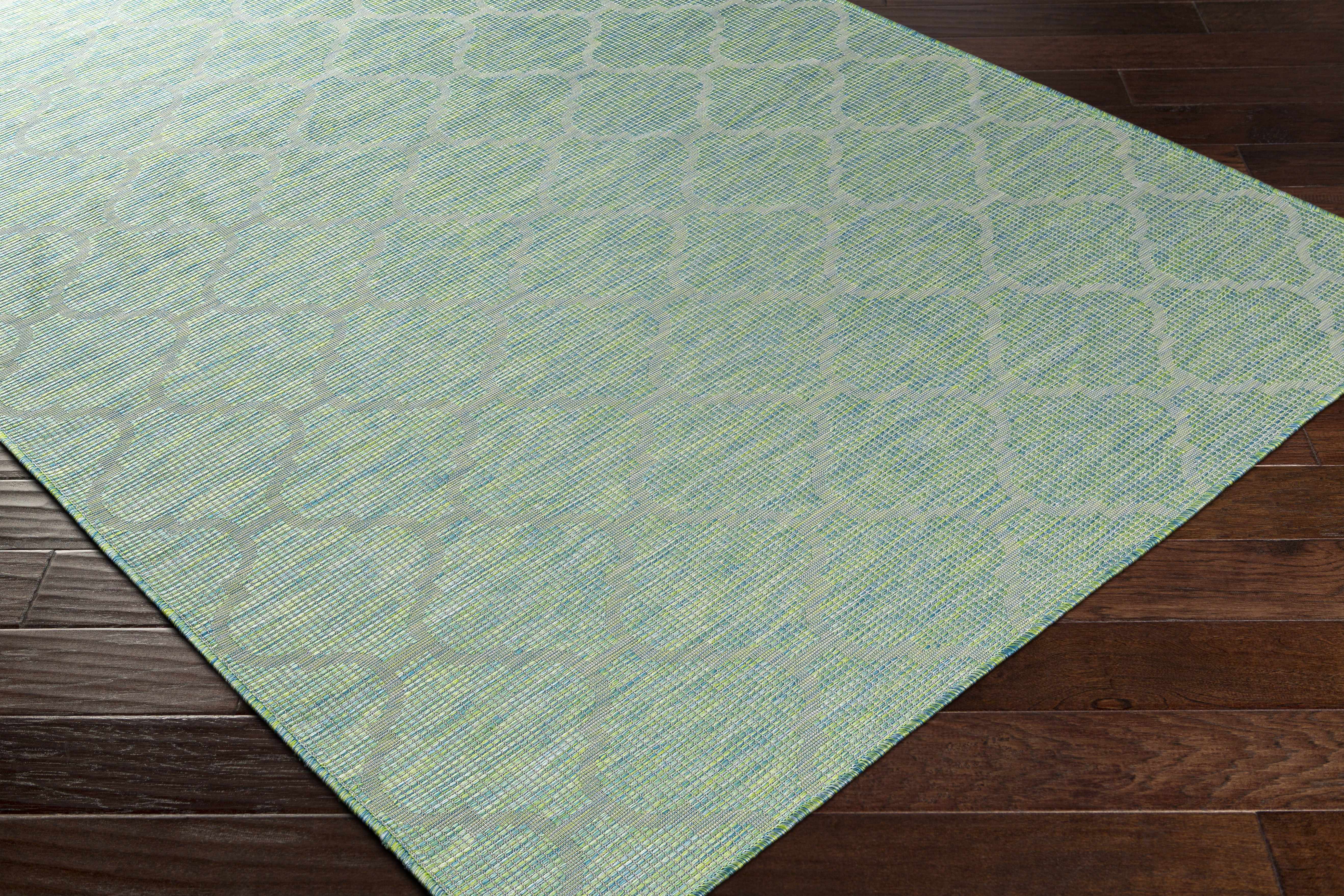 Unique Outdoor Trellis Area Rug, Lime Green - Clearance - Image 3