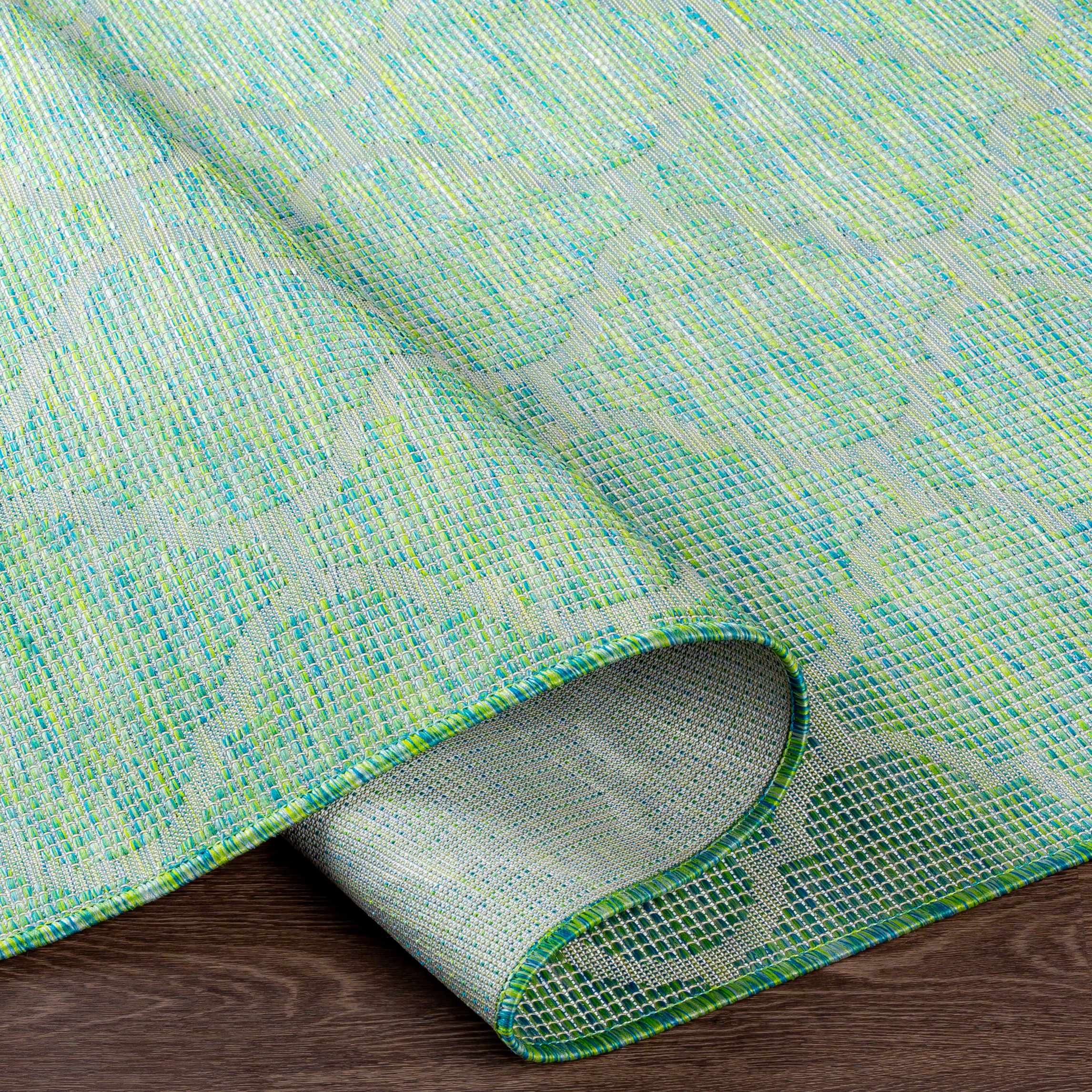 Unique Outdoor Trellis Area Rug, Lime Green - Clearance - Image 5