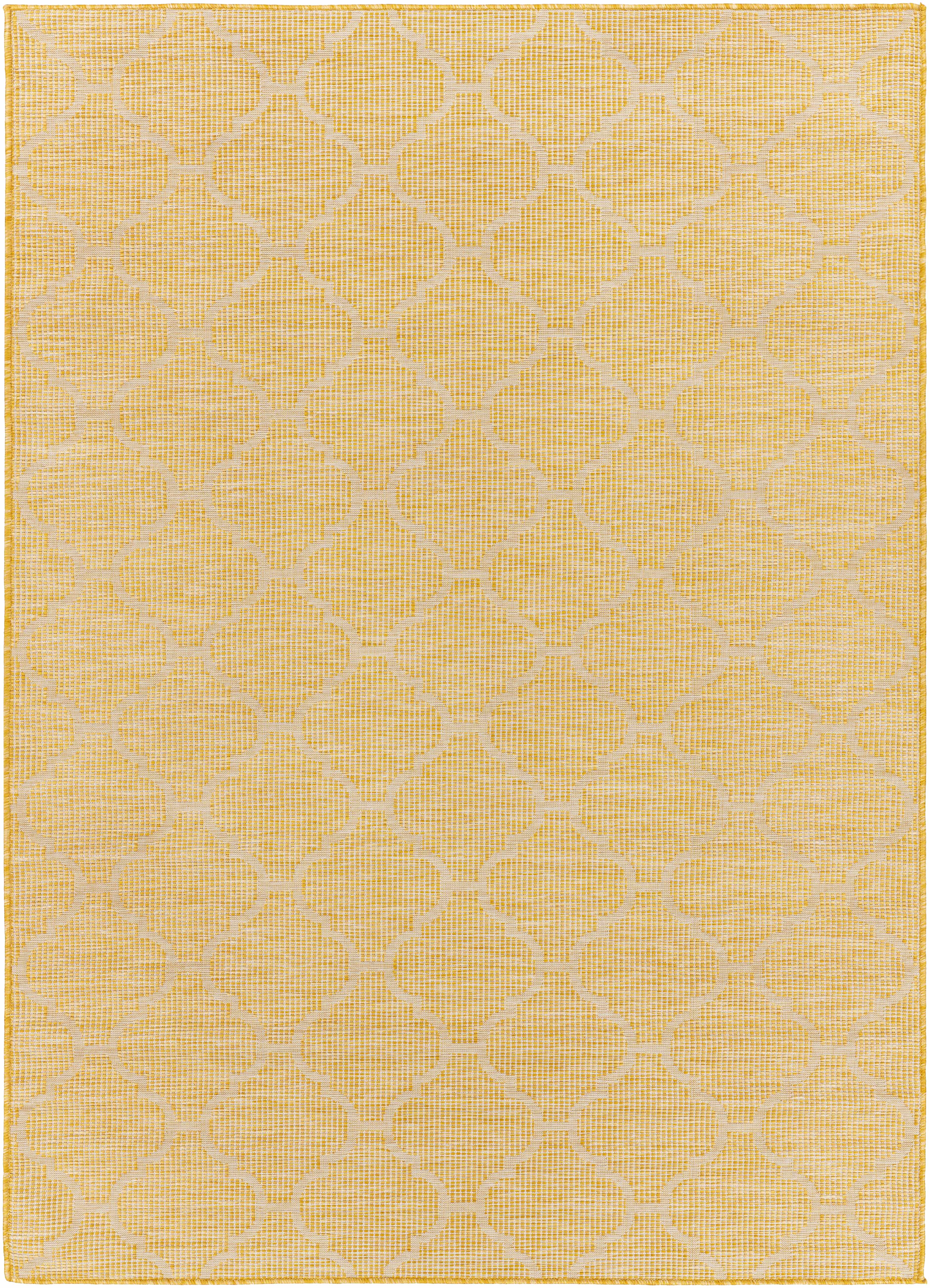 Unique Outdoor Trellis Area Rug, Mustard Yellow - Clearance - Image 2