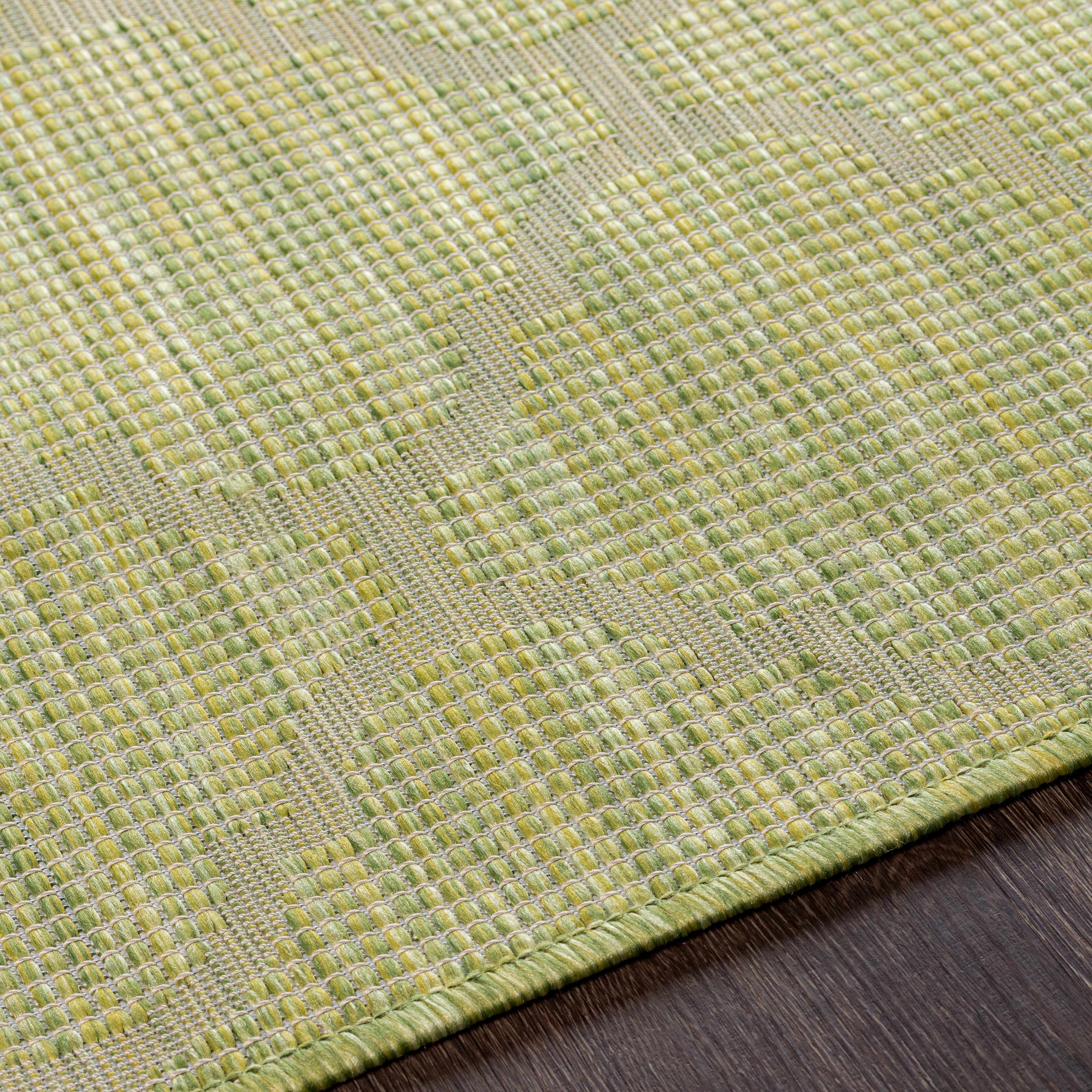 Unique Outdoor Trellis Area Rug, Olive Green - Clearance - Image 6