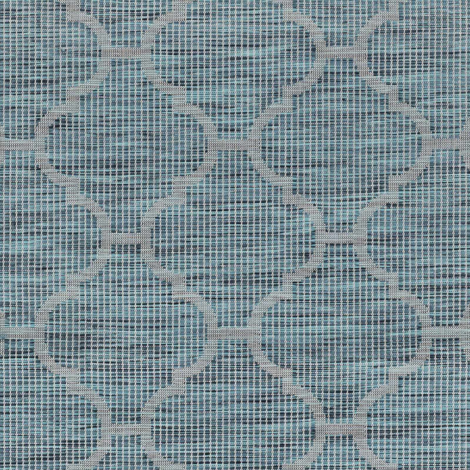Unique Outdoor Trellis Area Rug, Teal - Clearance - Image 4