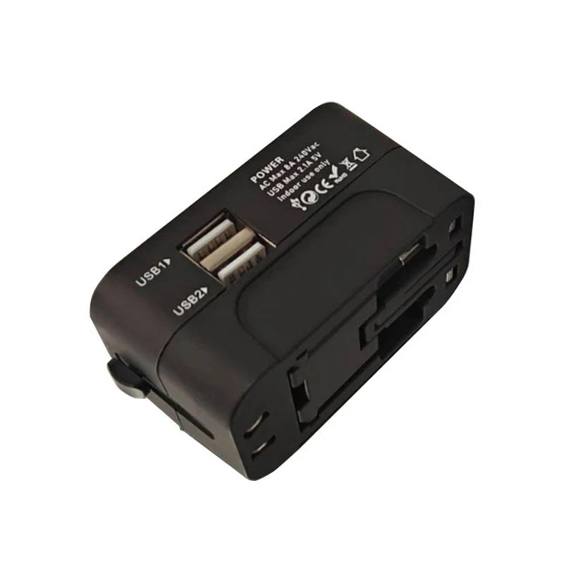Universal AC Power Adapter EU US Plug Converter Dual USB Travel Charger - Image 7