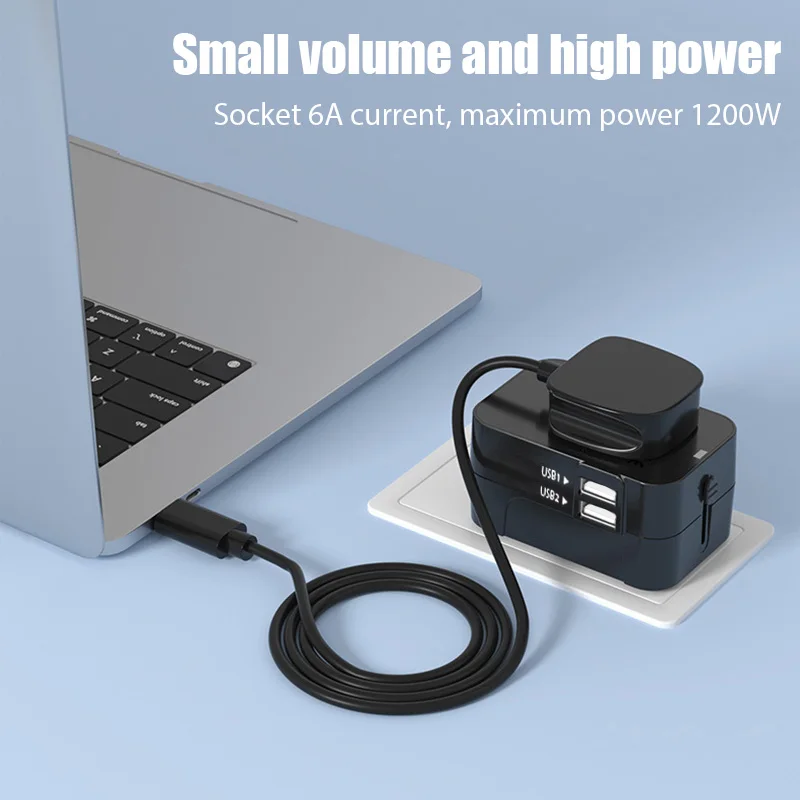 Universal Travel Adapter EU UK US AU Plug Converter Dual USB Power Charger - Image 3