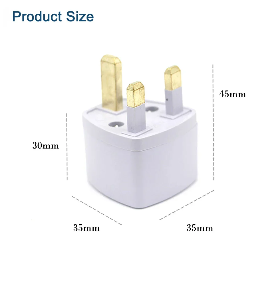 Universal Travel Plug Adapter EU US AU to UK 3 Pin AC Power Converter - Image 7