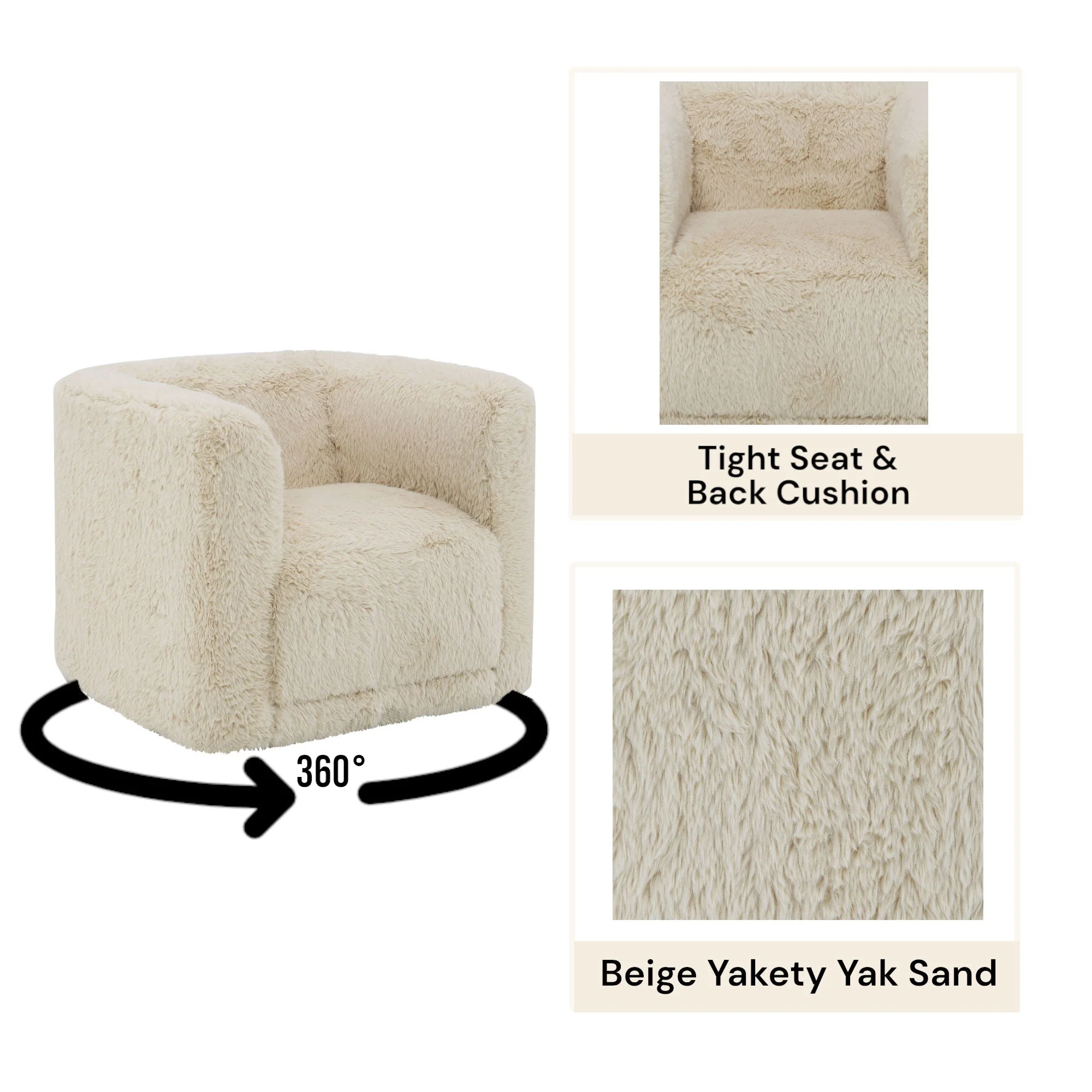 Upendo - Chair With Swivel - Sand - Image 2