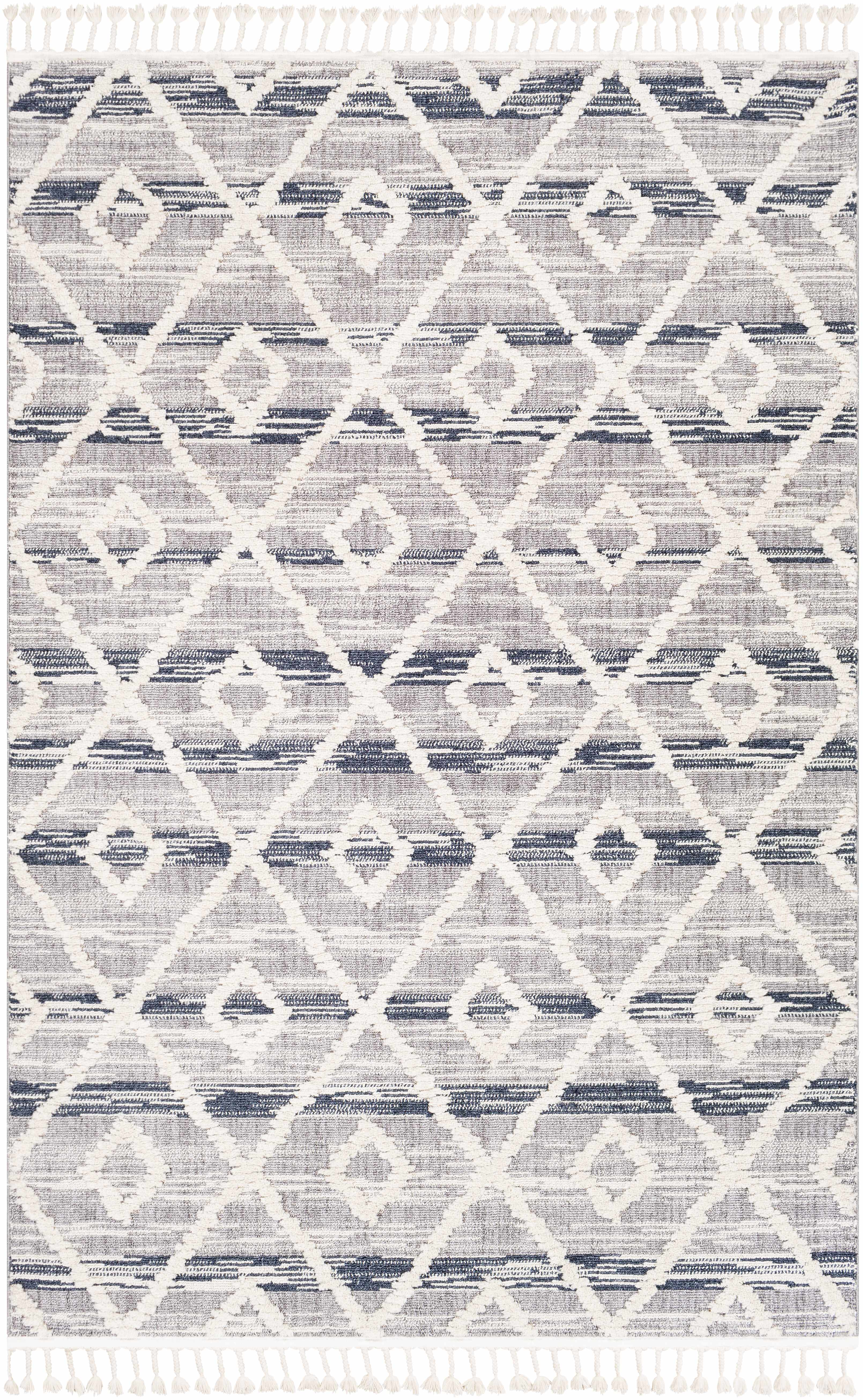 Upham High/Low Pile Rug with Tassels - Clearance