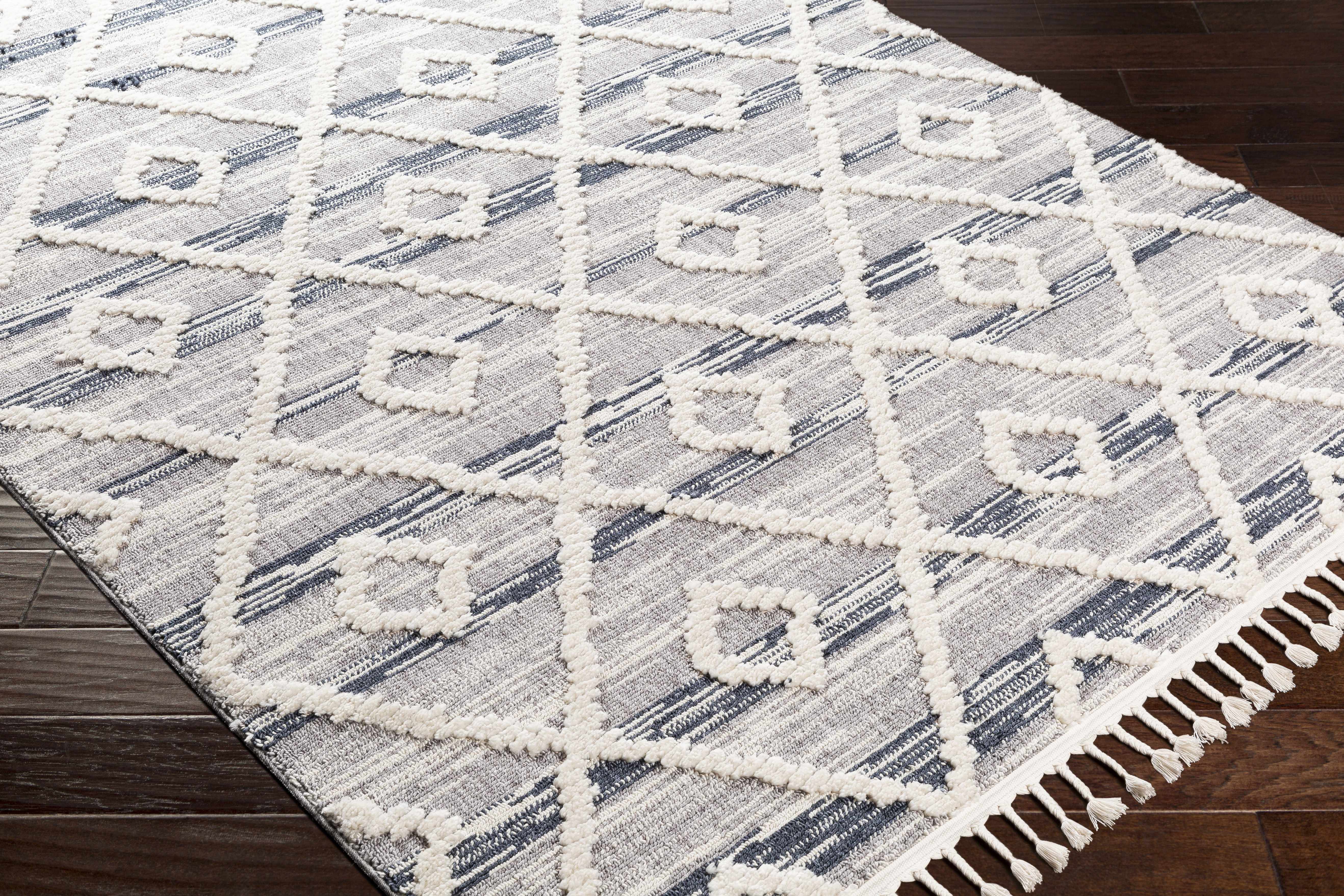 Upham High/Low Pile Rug with Tassels - Clearance - Image 4