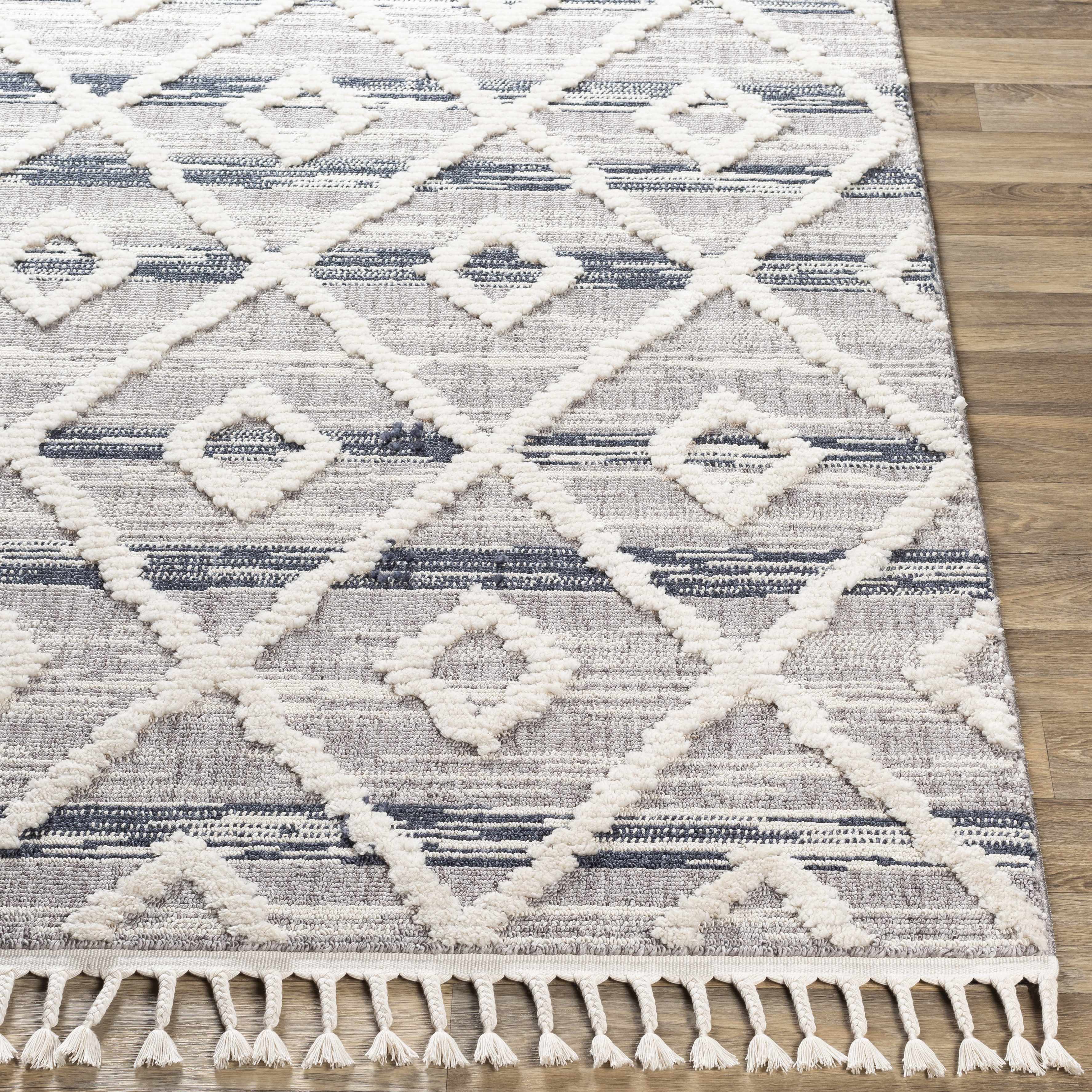 Upham High/Low Pile Rug with Tassels - Clearance - Image 5