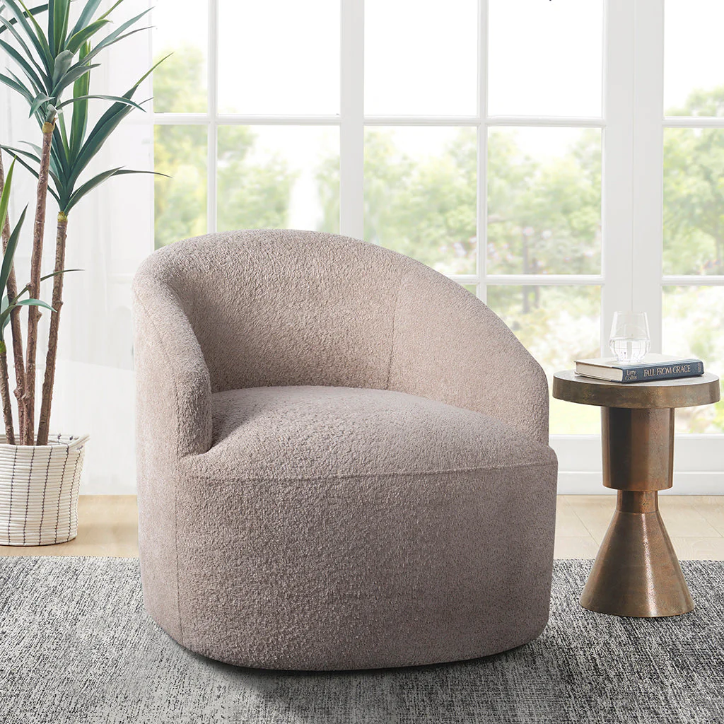 Upholstered 360 Degree Swivel Accent Chair - Image 2