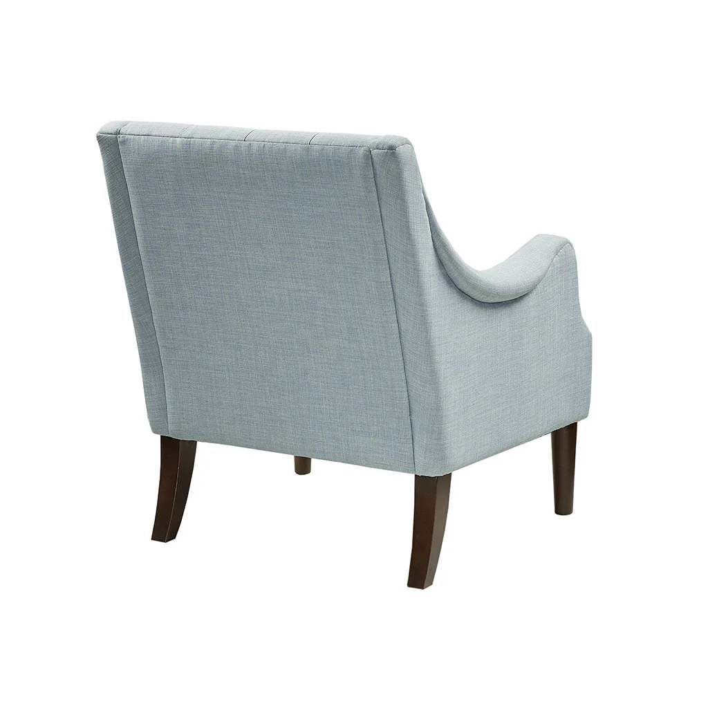 Upholstered Accent Chair with Button Tufted Back and Removable Seat Cushion - Image 5