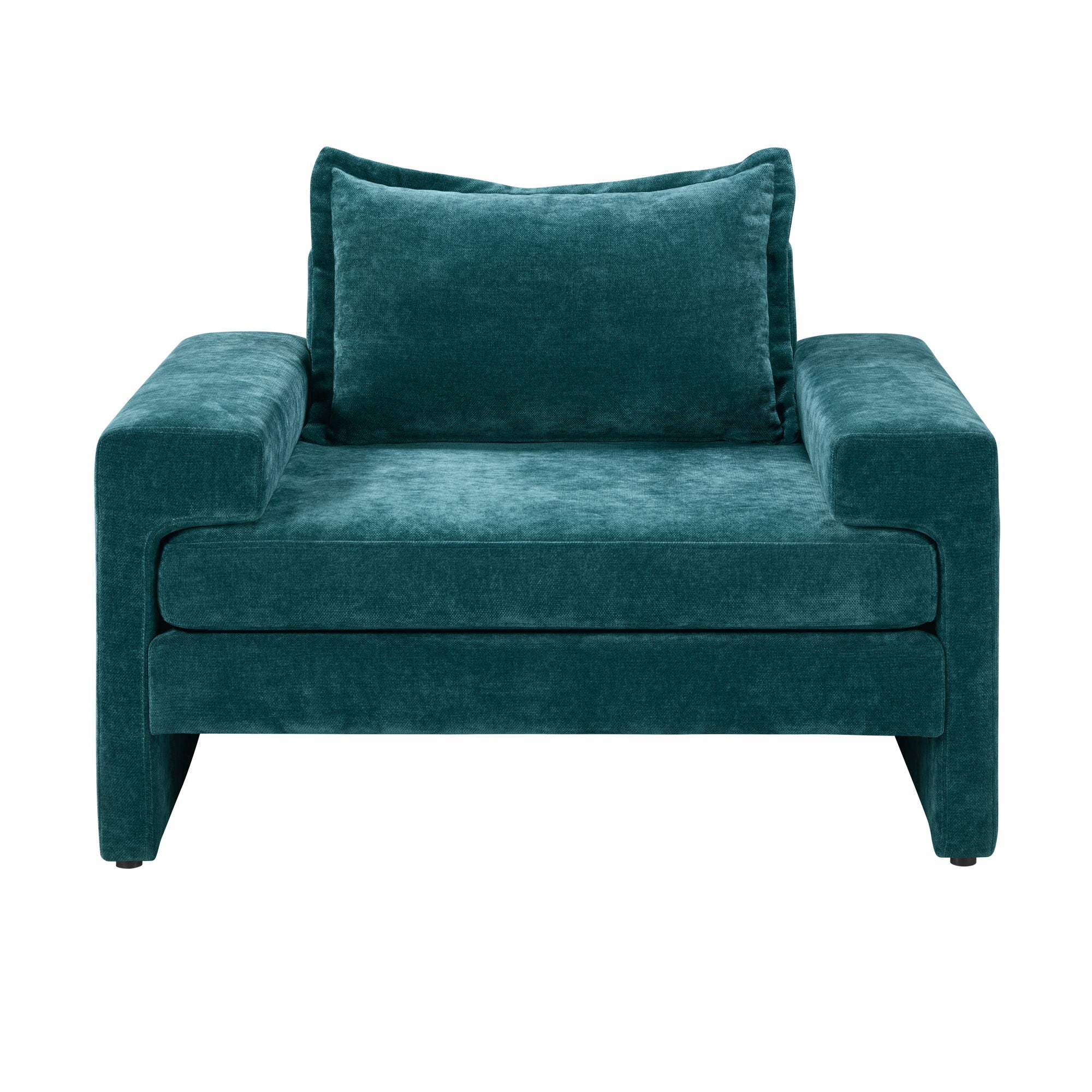 Upholstered Accent Chair With Wide Armrests And Ergonomic Back Support - Image 2