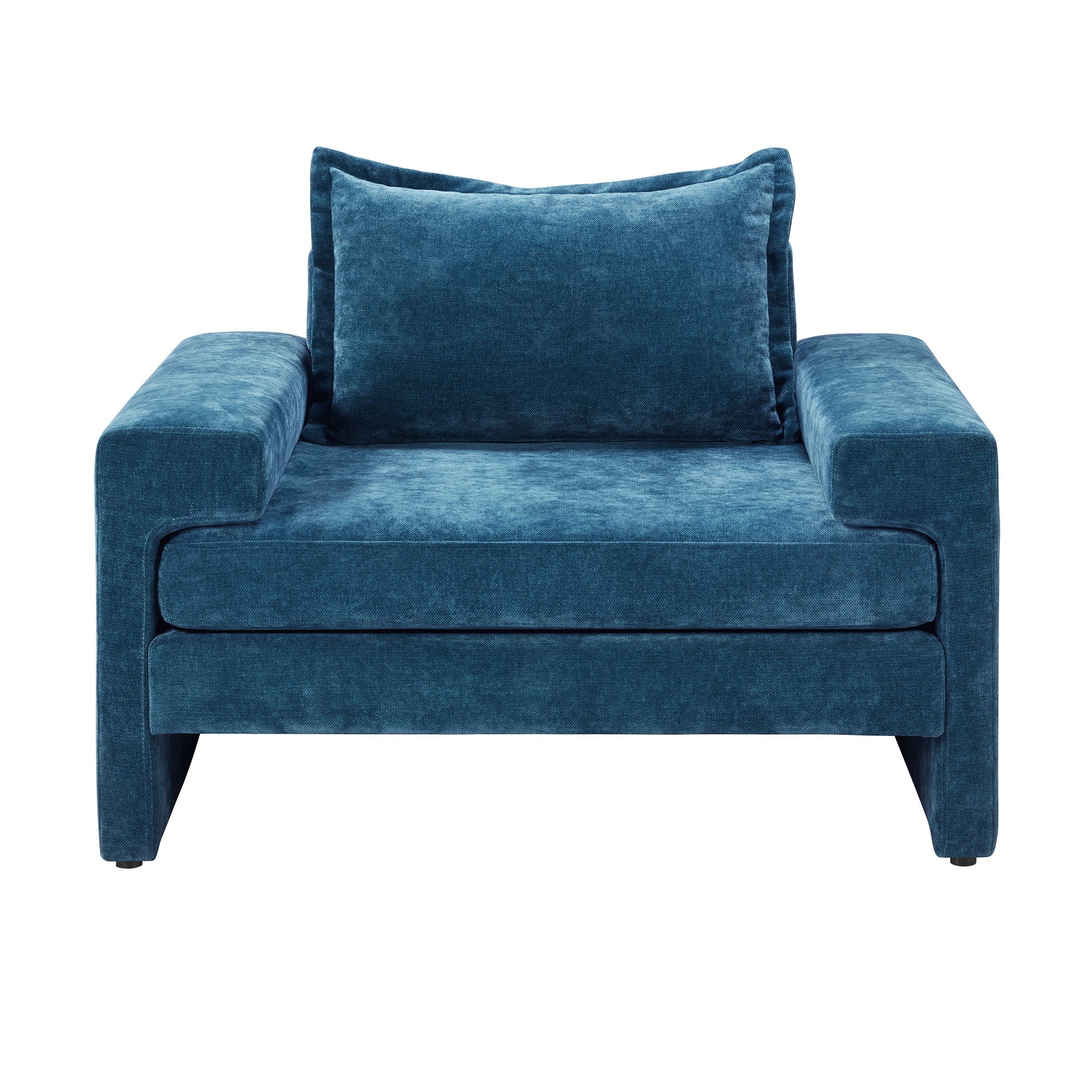 Upholstered Accent Chair With Wide Armrests And Ergonomic Back Support - Image 3