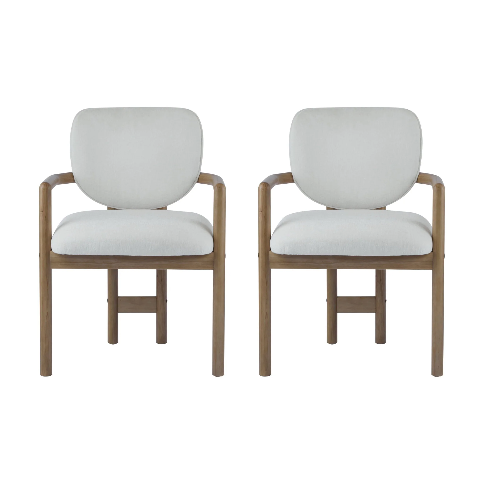 Upholstered Arm Dining Chairs (Set of 2) - Image 2