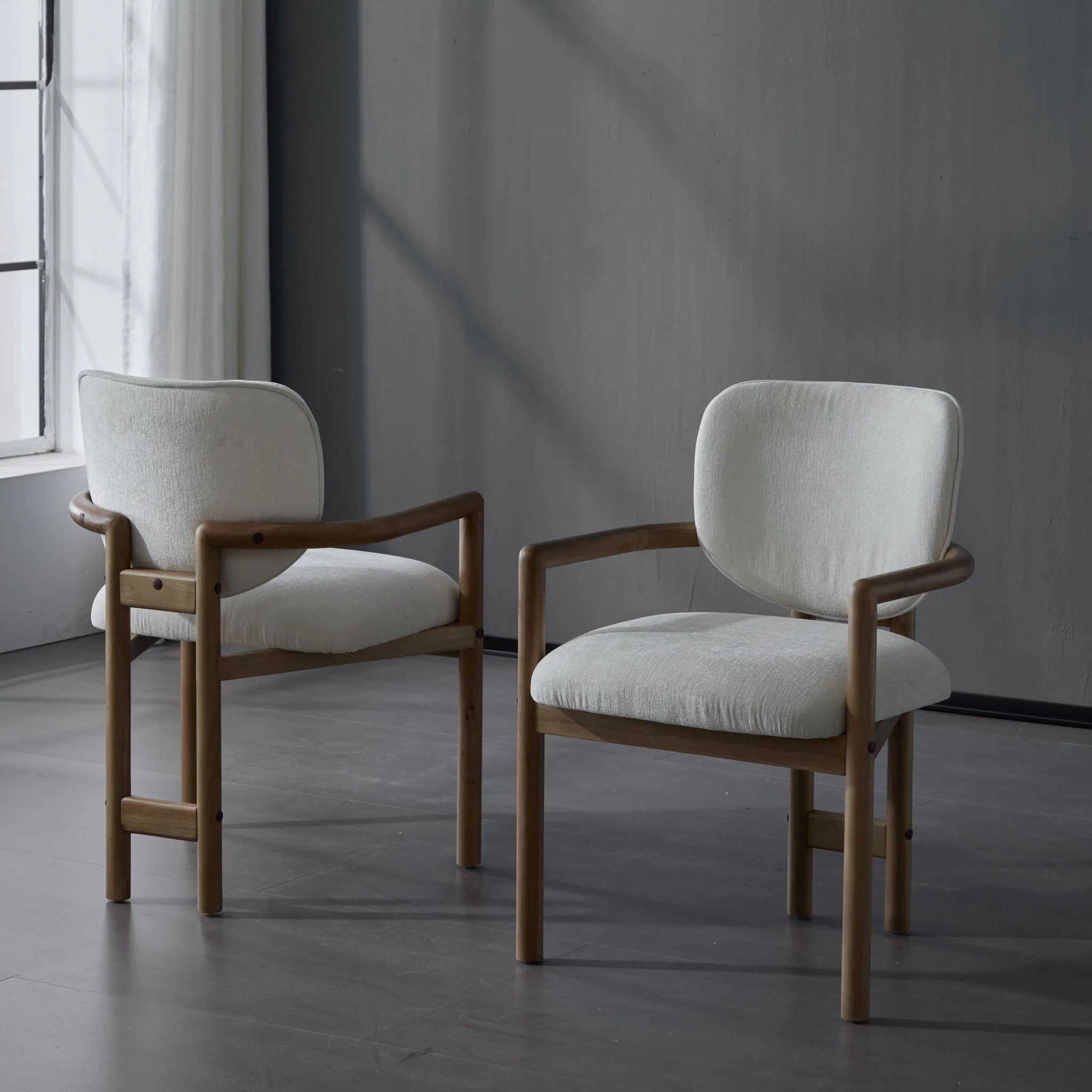 Upholstered Arm Dining Chairs (Set of 2) - Image 4
