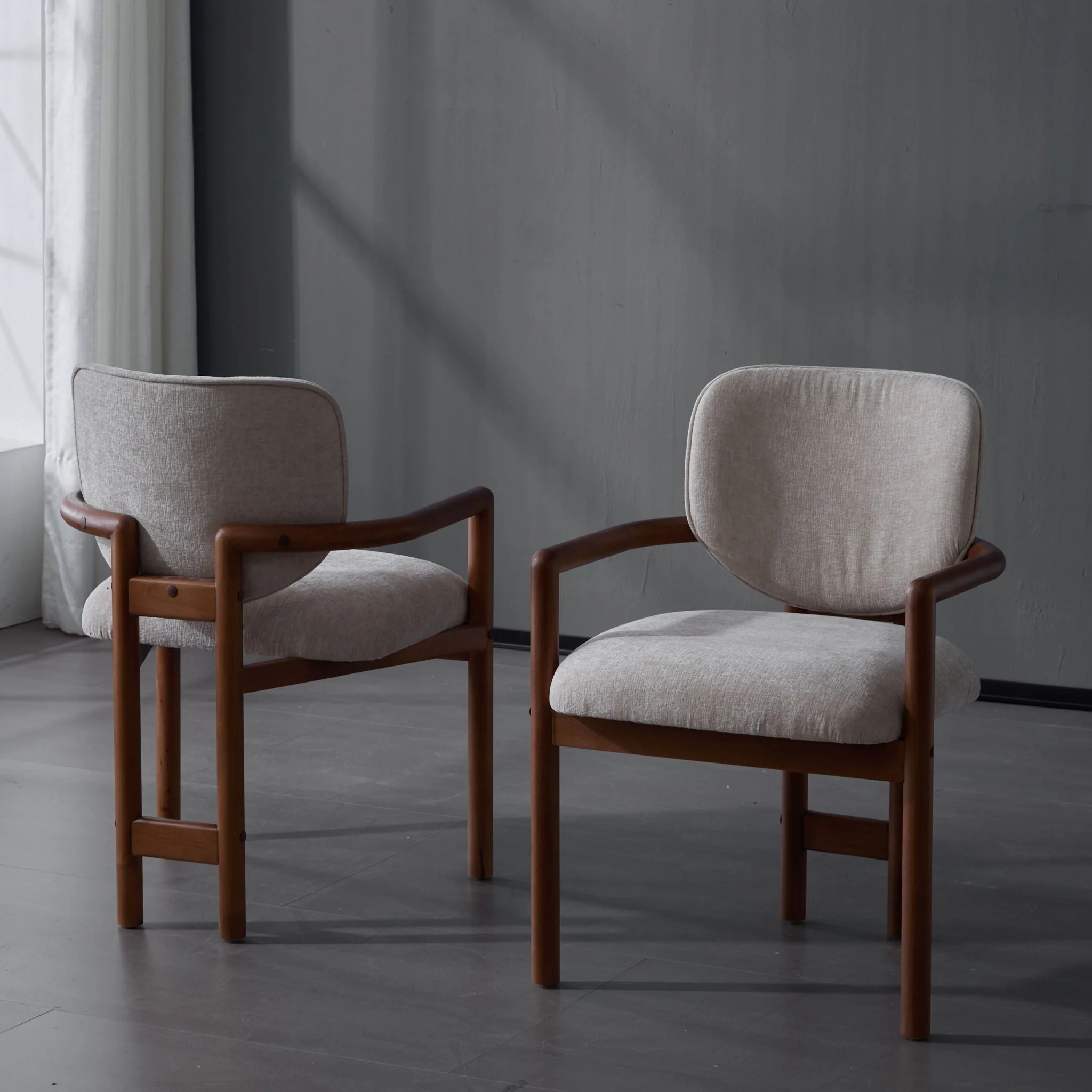 Upholstered Arm Dining Chairs (Set of 2) - Image 8