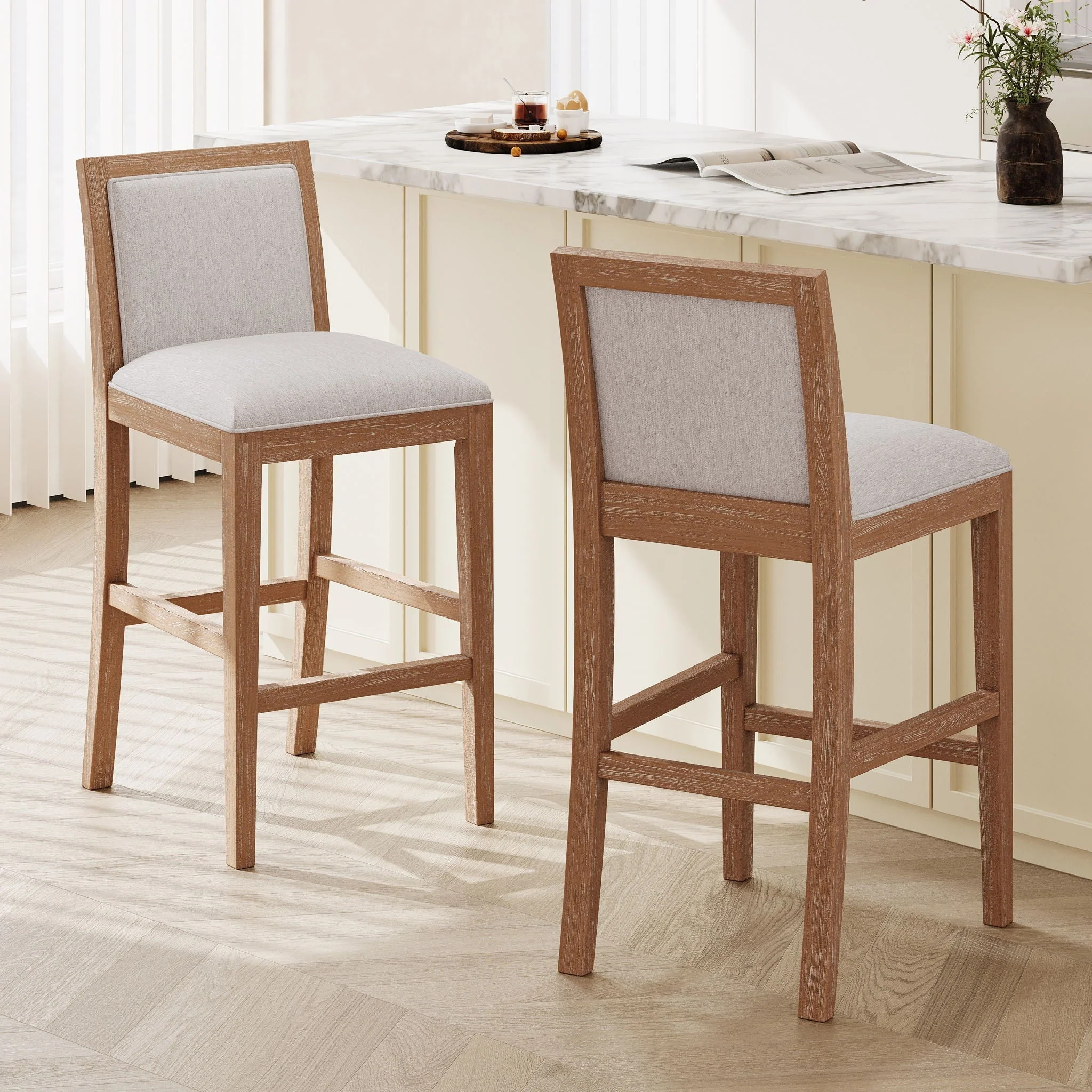 Upholstered Barstools (Set of 2) - Image 9