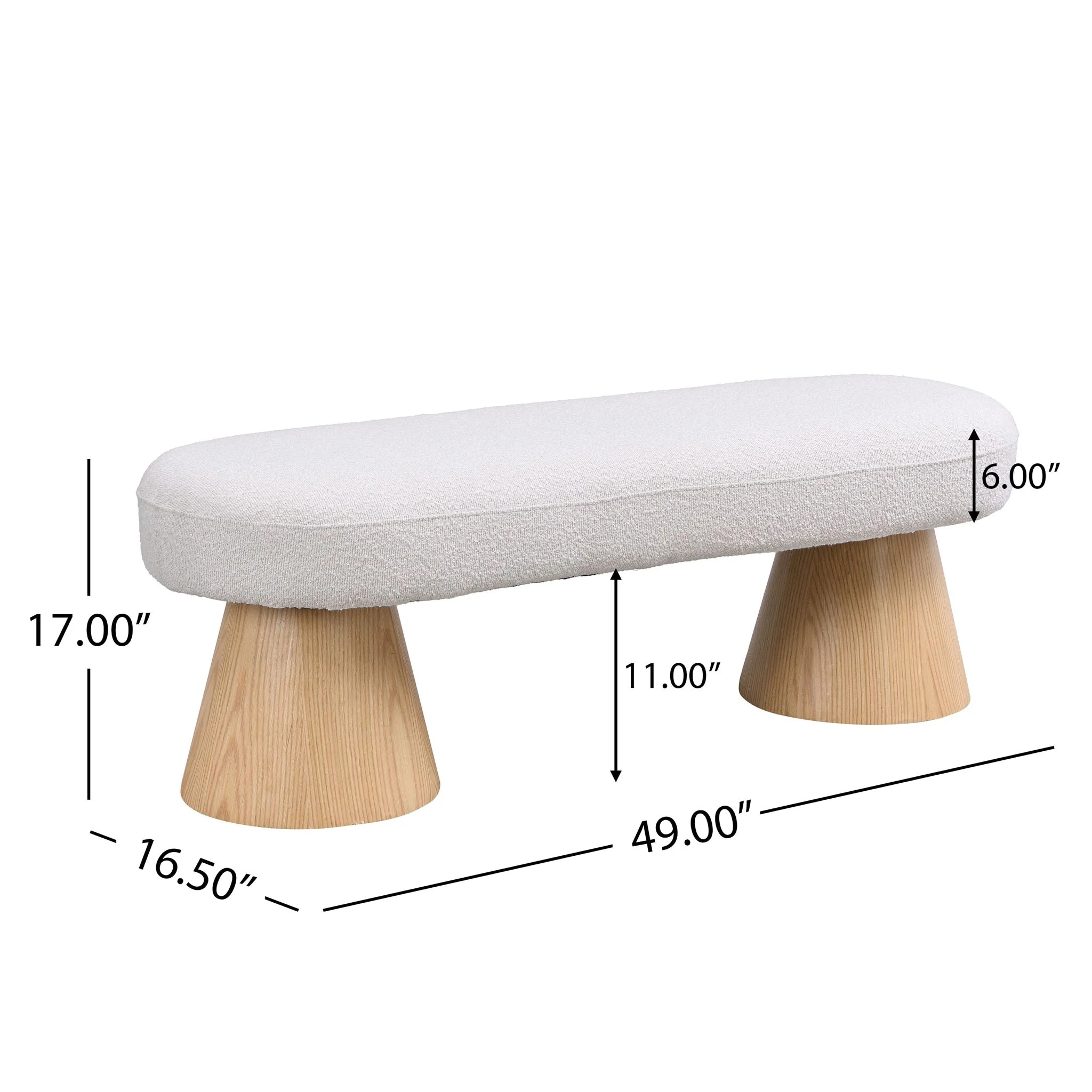 Upholstered Bench For Dining Room - Image 10
