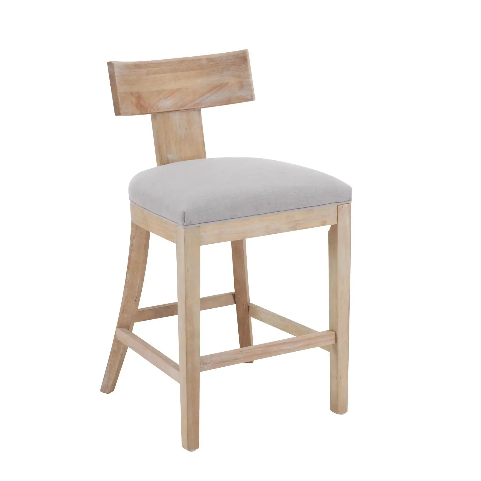 Upholstered Counter Height Bar Stools With Solid Rubber Wood Frame (Set of 2) - Image 2