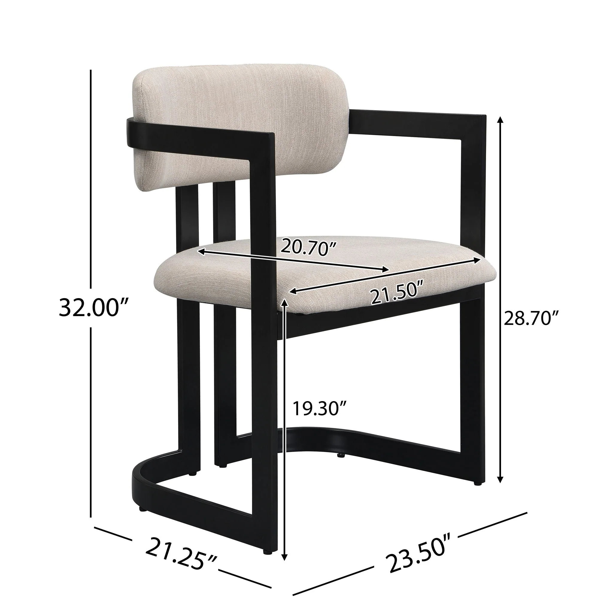 Upholstered Dining Armchairs (Set of 2) - Image 3
