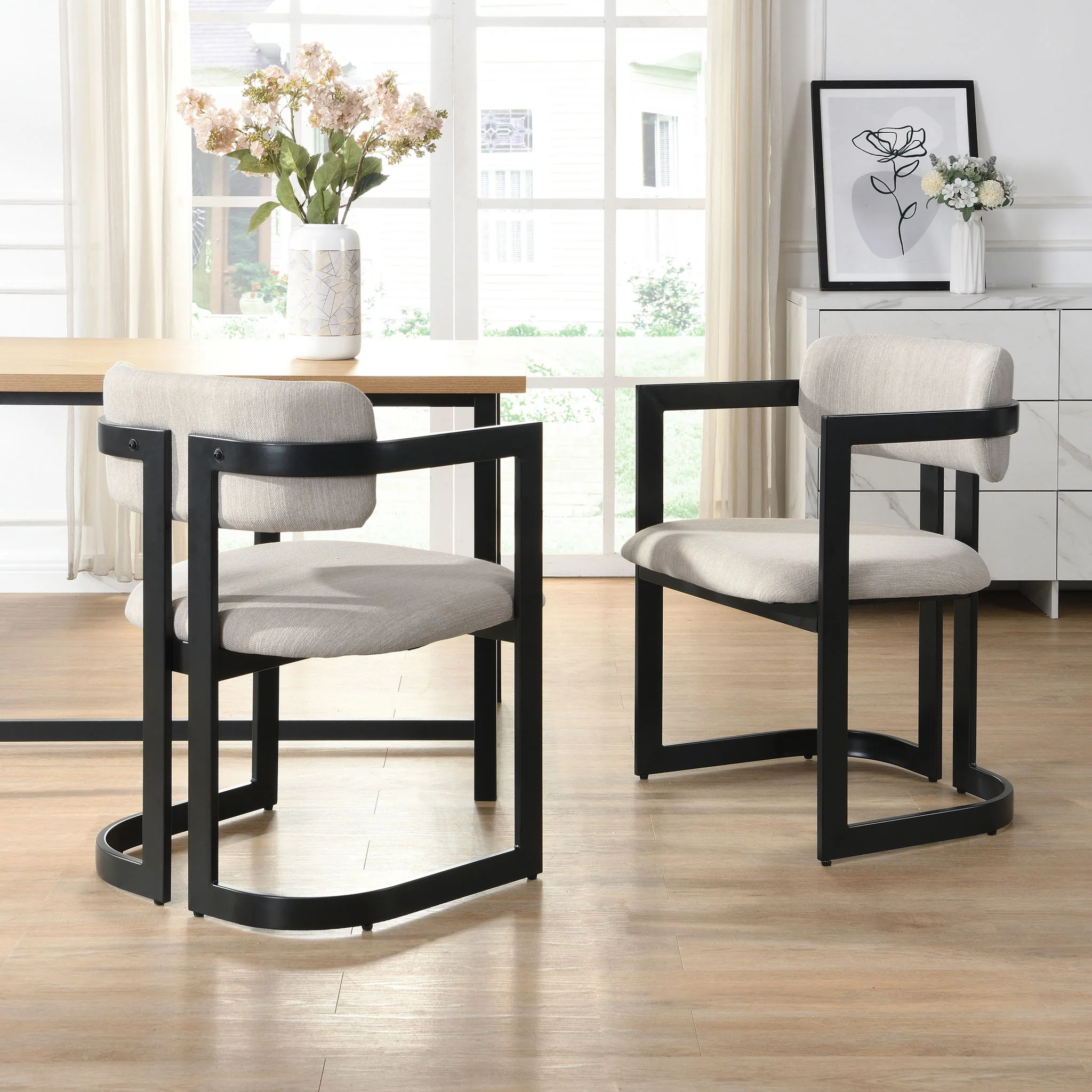 Upholstered Dining Armchairs (Set of 2) - Image 5