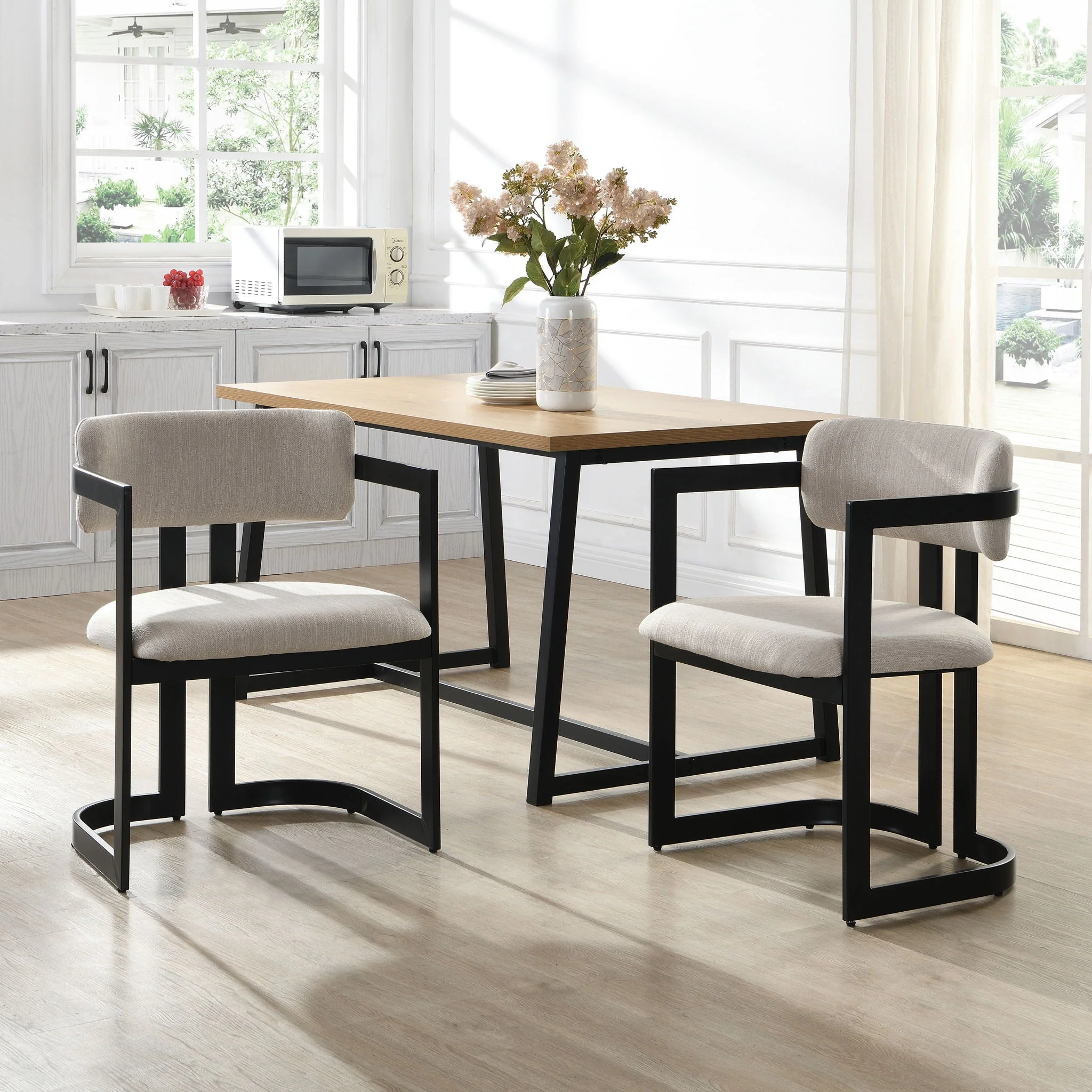 Upholstered Dining Armchairs (Set of 2) - Image 6