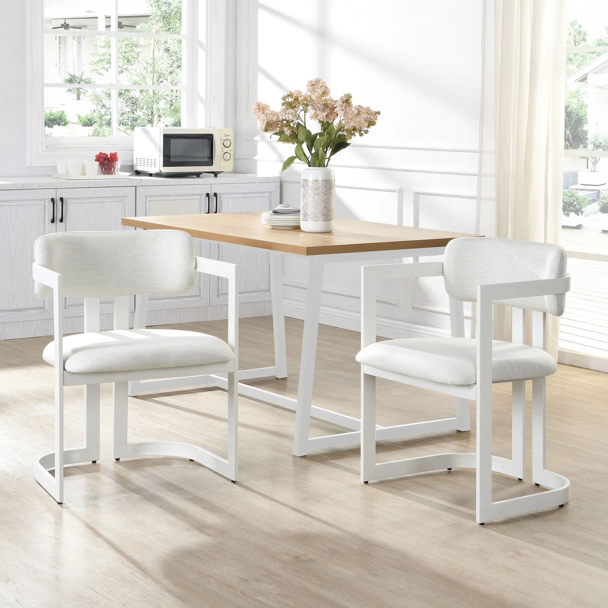 Upholstered Dining Armchairs (Set of 2) - Image 7