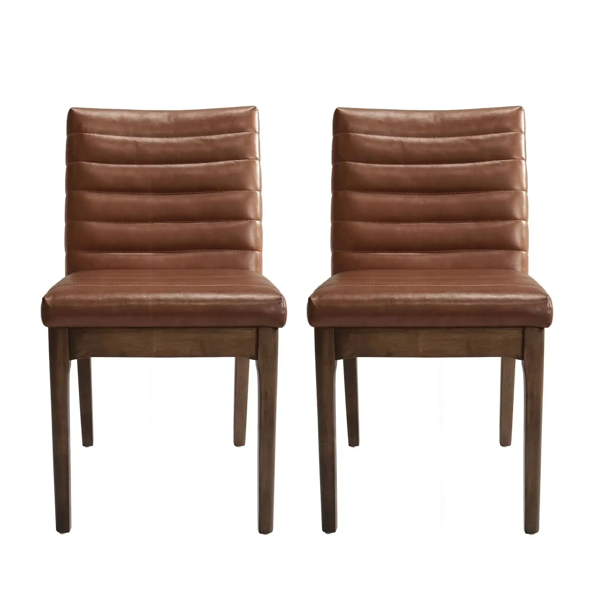 Upholstered Dining Chairs With Rubber Legs (Set of 2) - Image 2