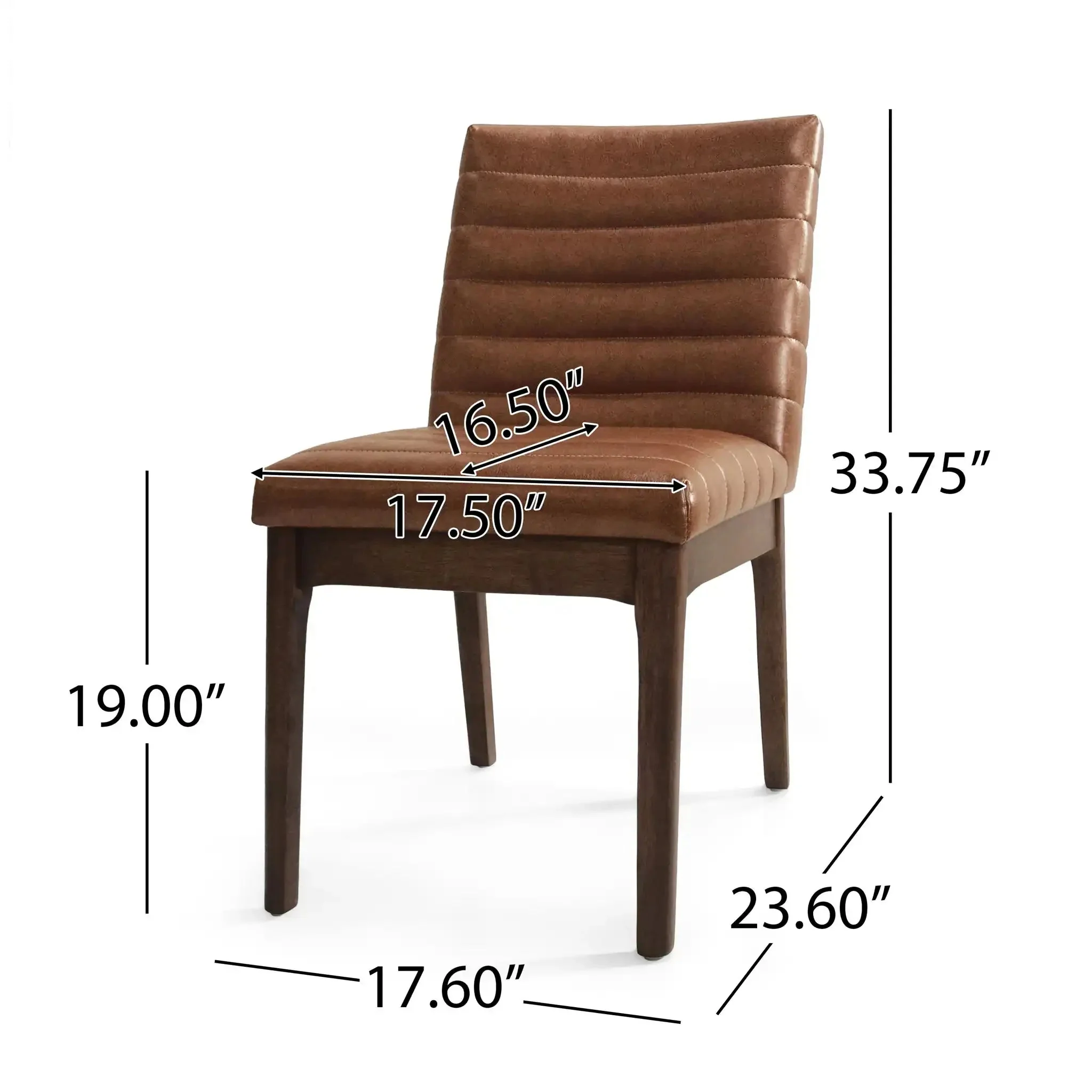 Upholstered Dining Chairs With Rubber Legs (Set of 2) - Image 4