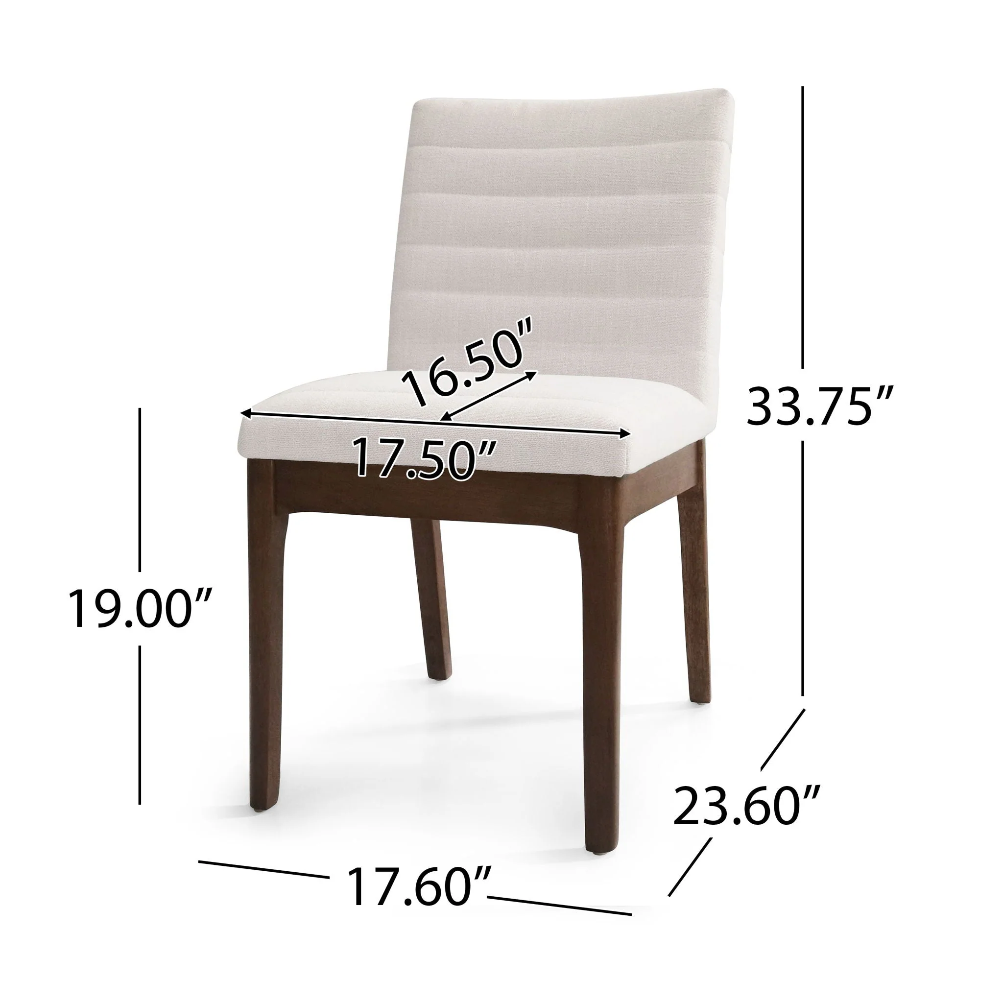 Upholstered Dining Chairs With Rubber Legs (Set of 2) - Image 7