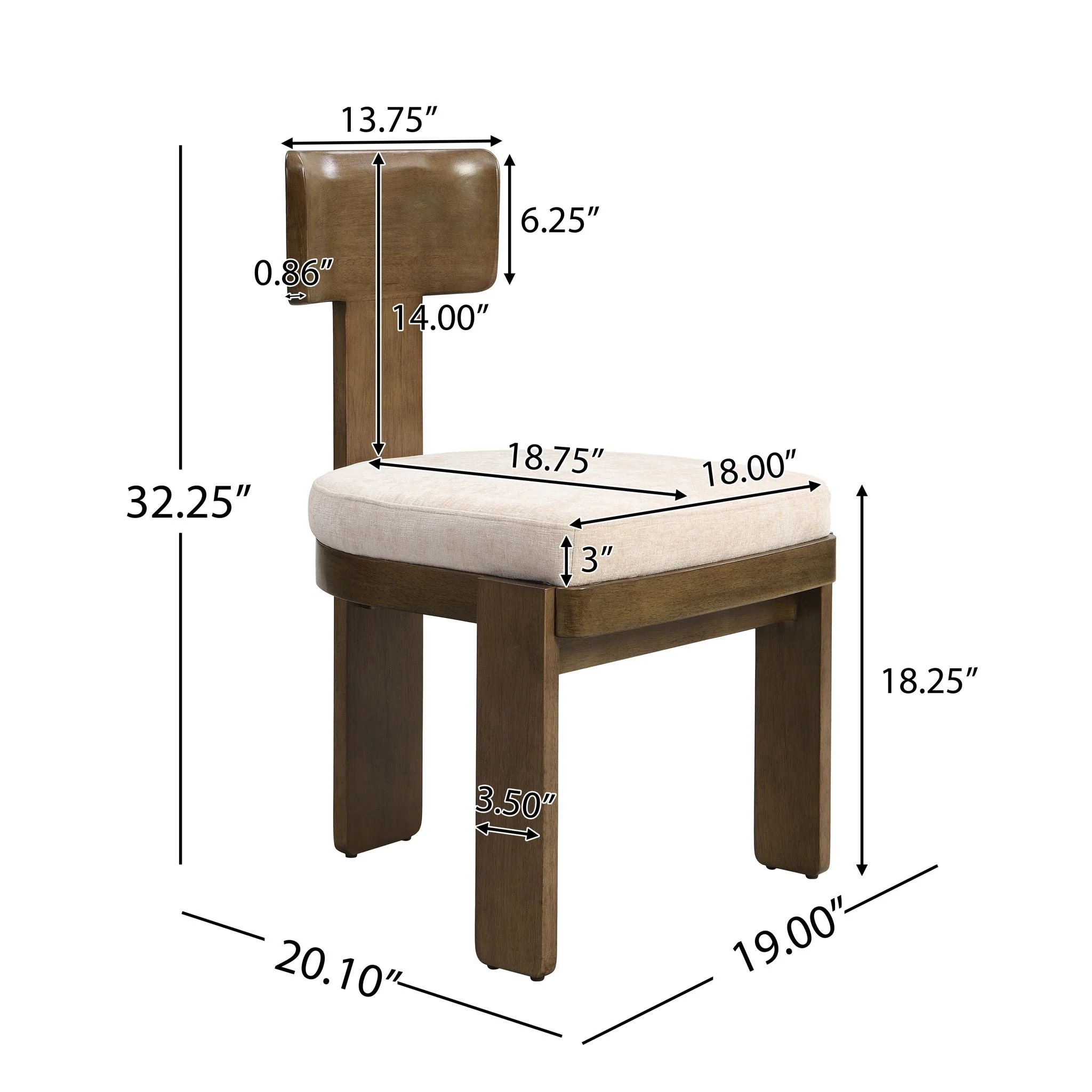 Upholstered Dining Fabric Side Chairs (Set of 2) - Image 4