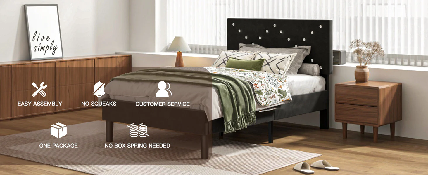 Upholstered Platform Bed - Image 10