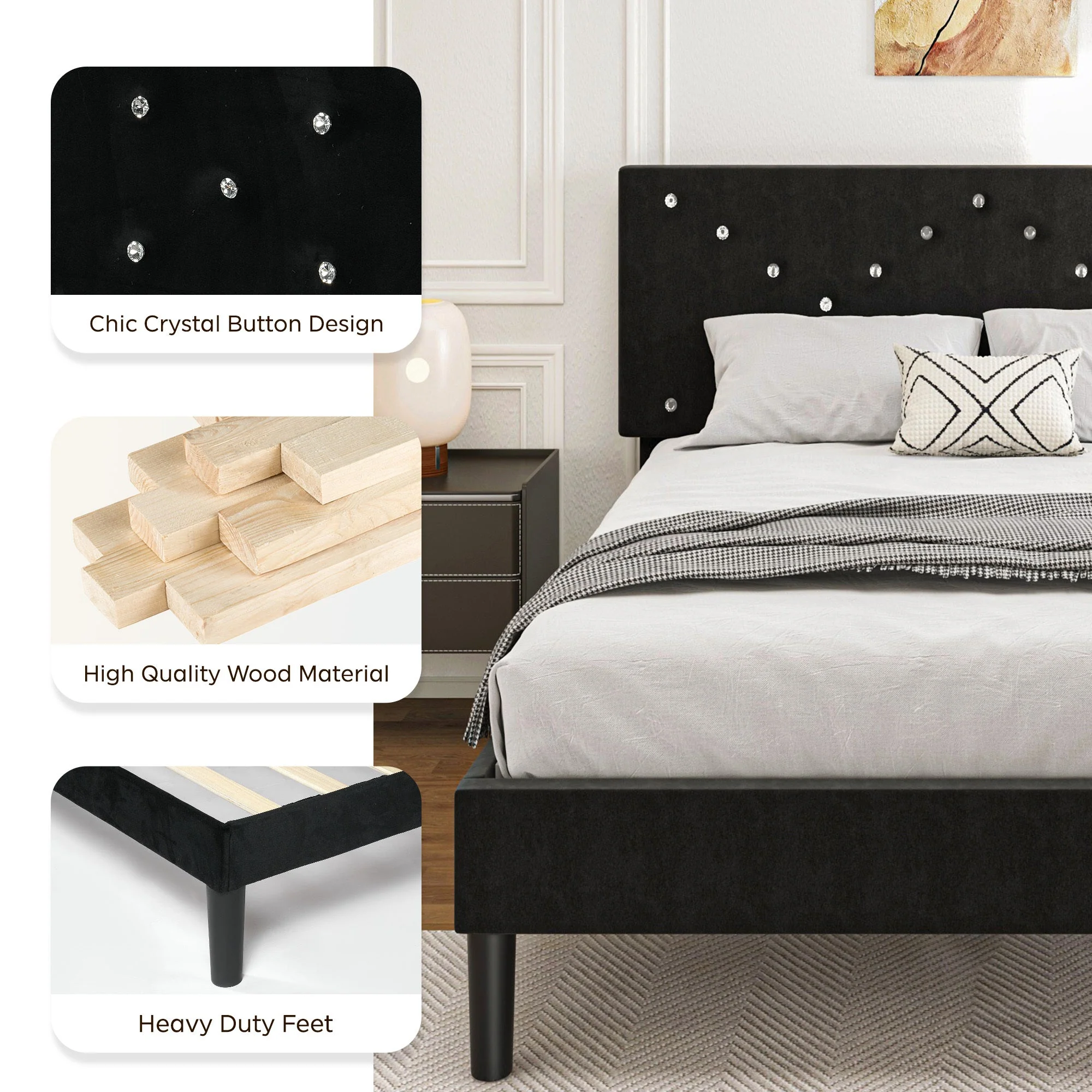 Upholstered Platform Bed - Image 2