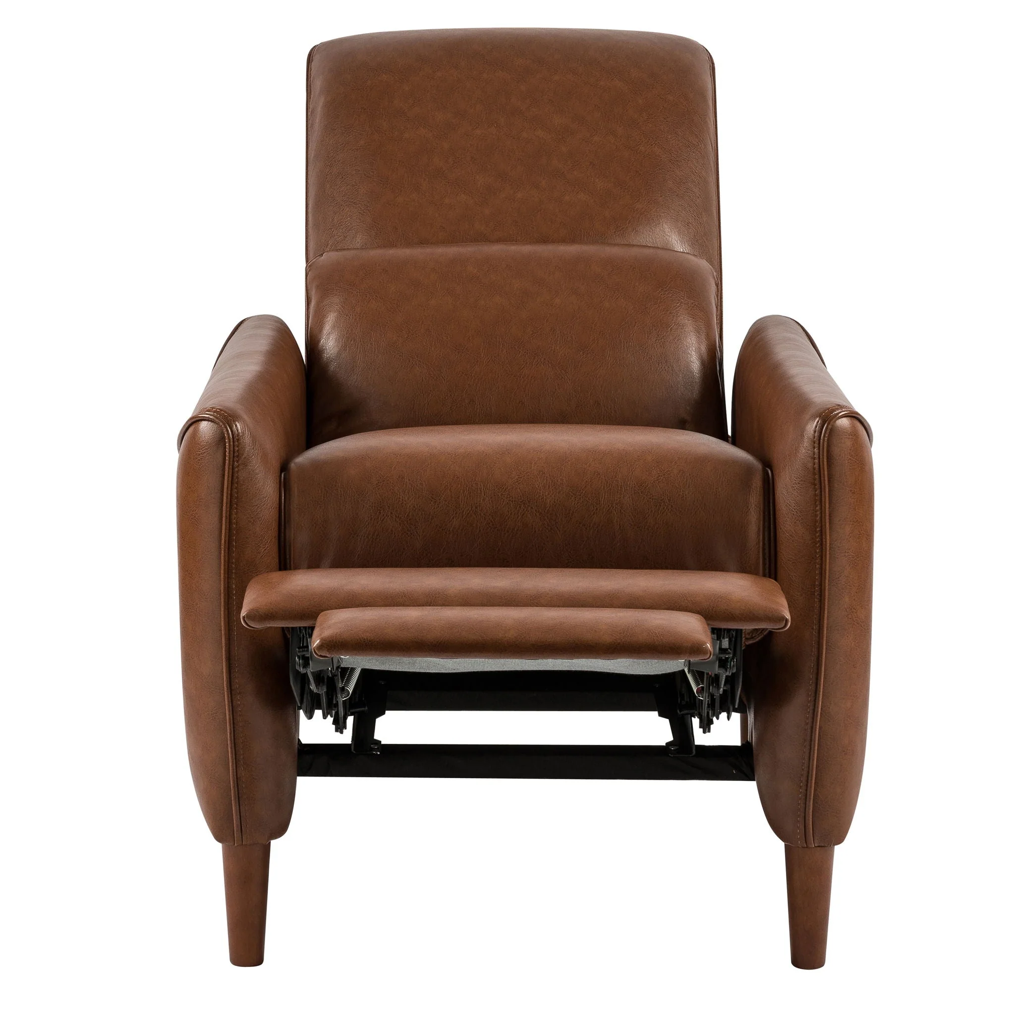 Upholstered Push Recliner Chair With Rubber Wood Legs For Living Room - Image 7