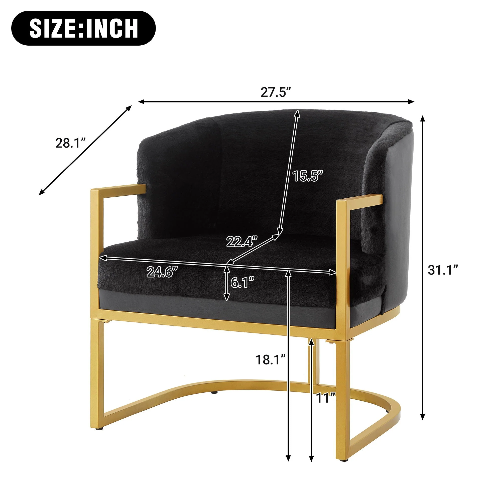 Upholstered Reading Accent Armchair for Living Room - Image 10
