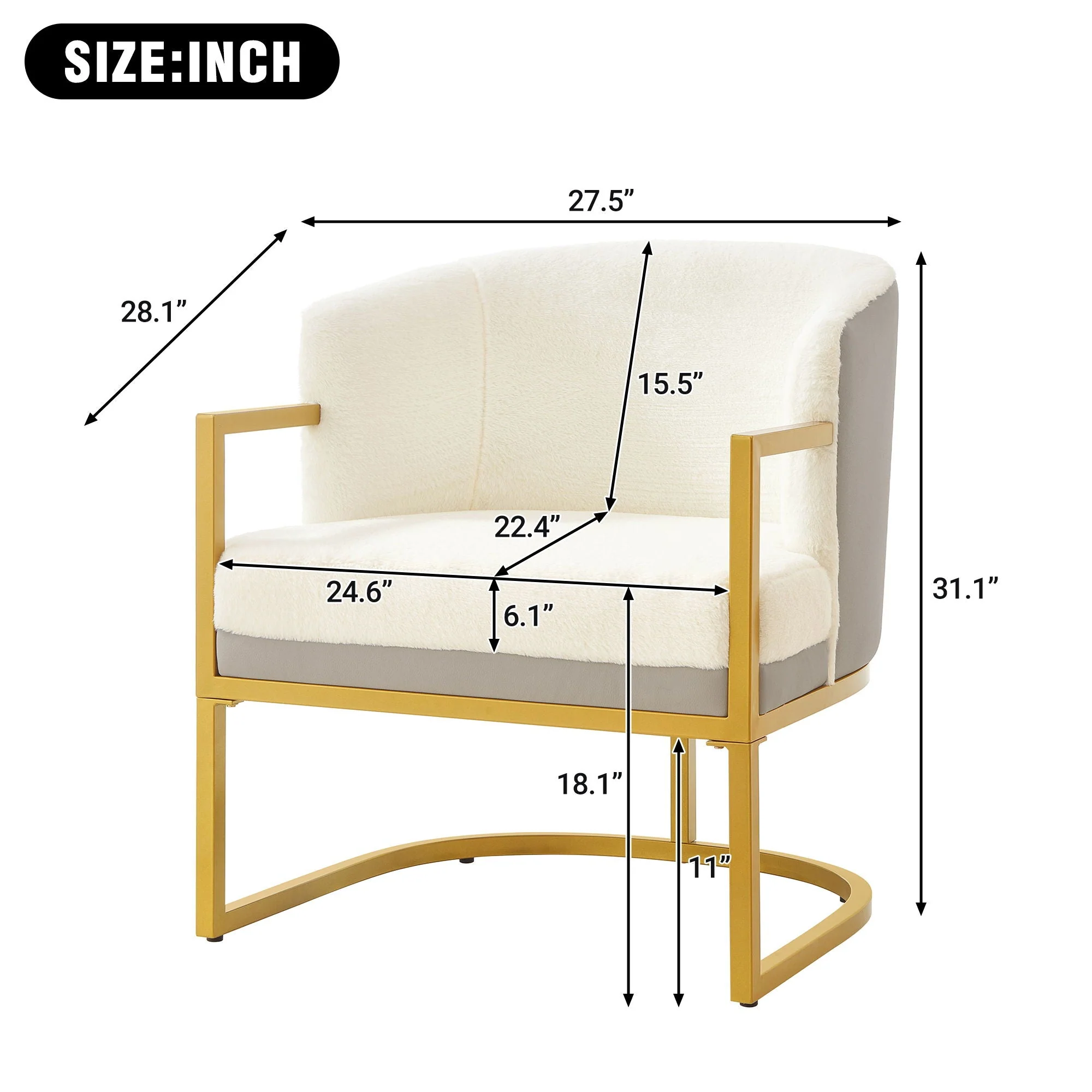 Upholstered Reading Accent Armchair for Living Room - Image 15