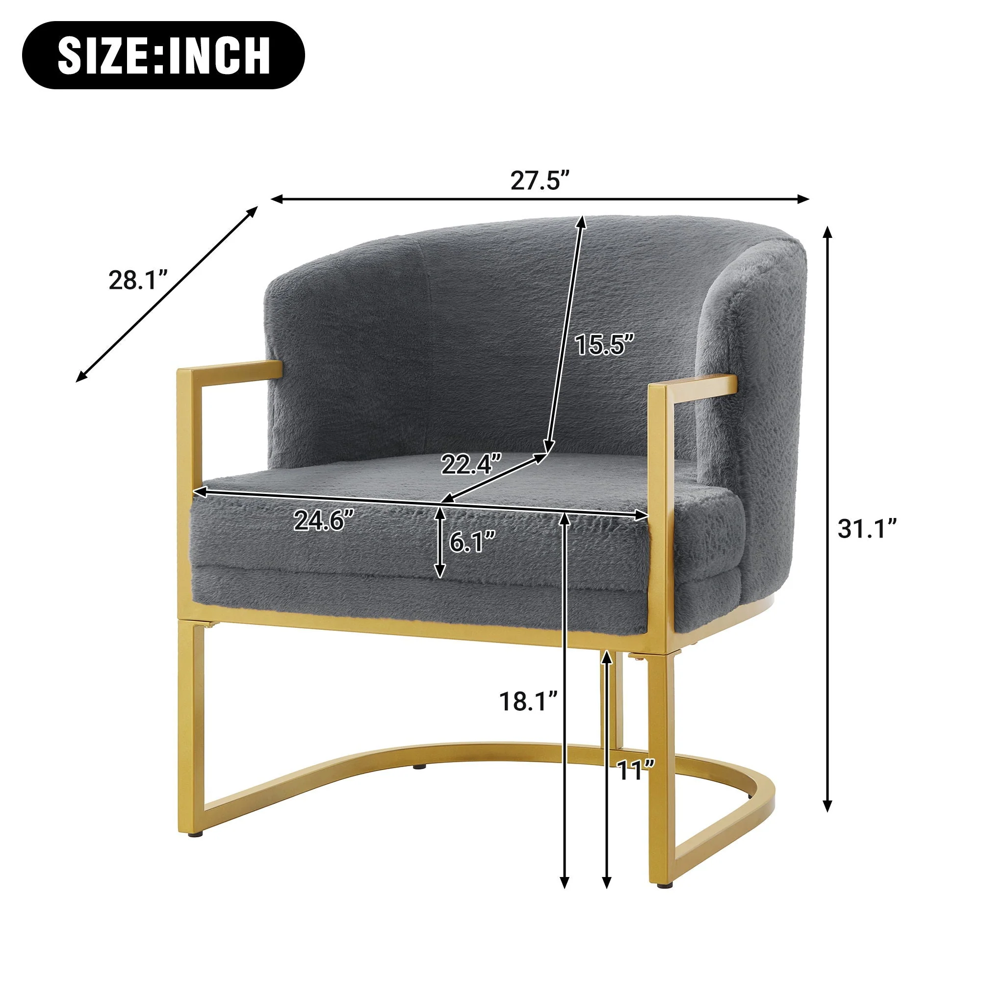 Upholstered Reading Accent Armchair for Living Room - Image 16