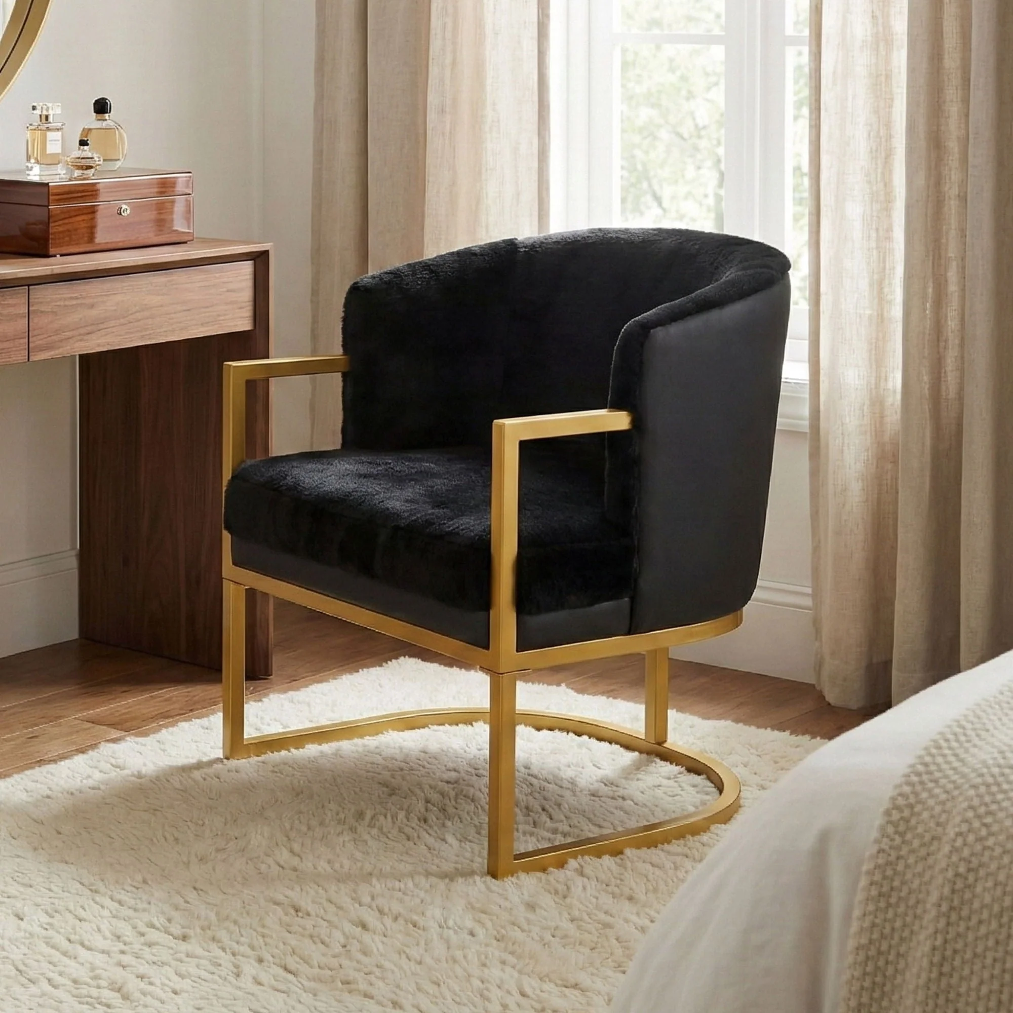 Upholstered Reading Accent Armchair for Living Room - Image 5