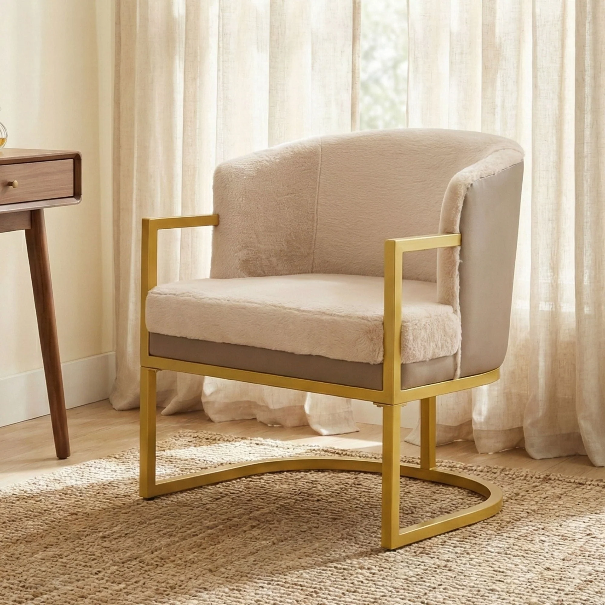 Upholstered Reading Accent Armchair for Living Room - Image 7