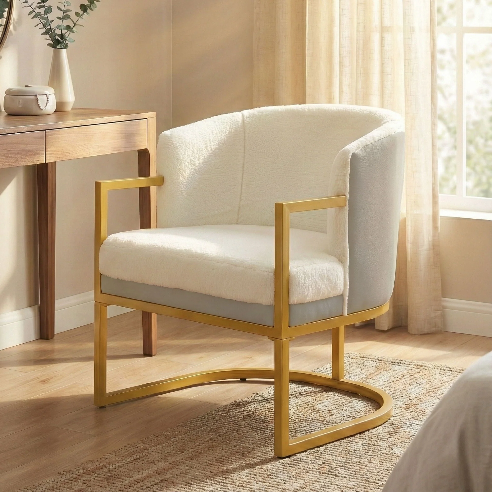 Upholstered Reading Accent Armchair for Living Room - Image 8