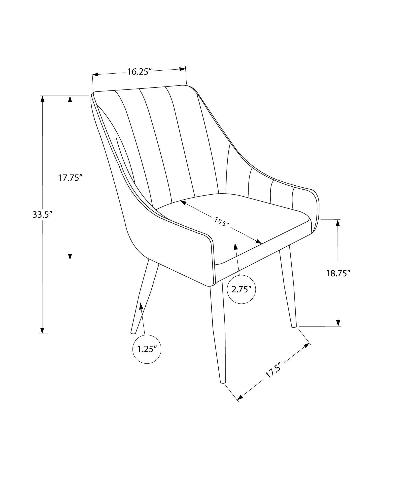 Upholstered Side Dining Chair For Dining Room (Set of 2) - Image 5