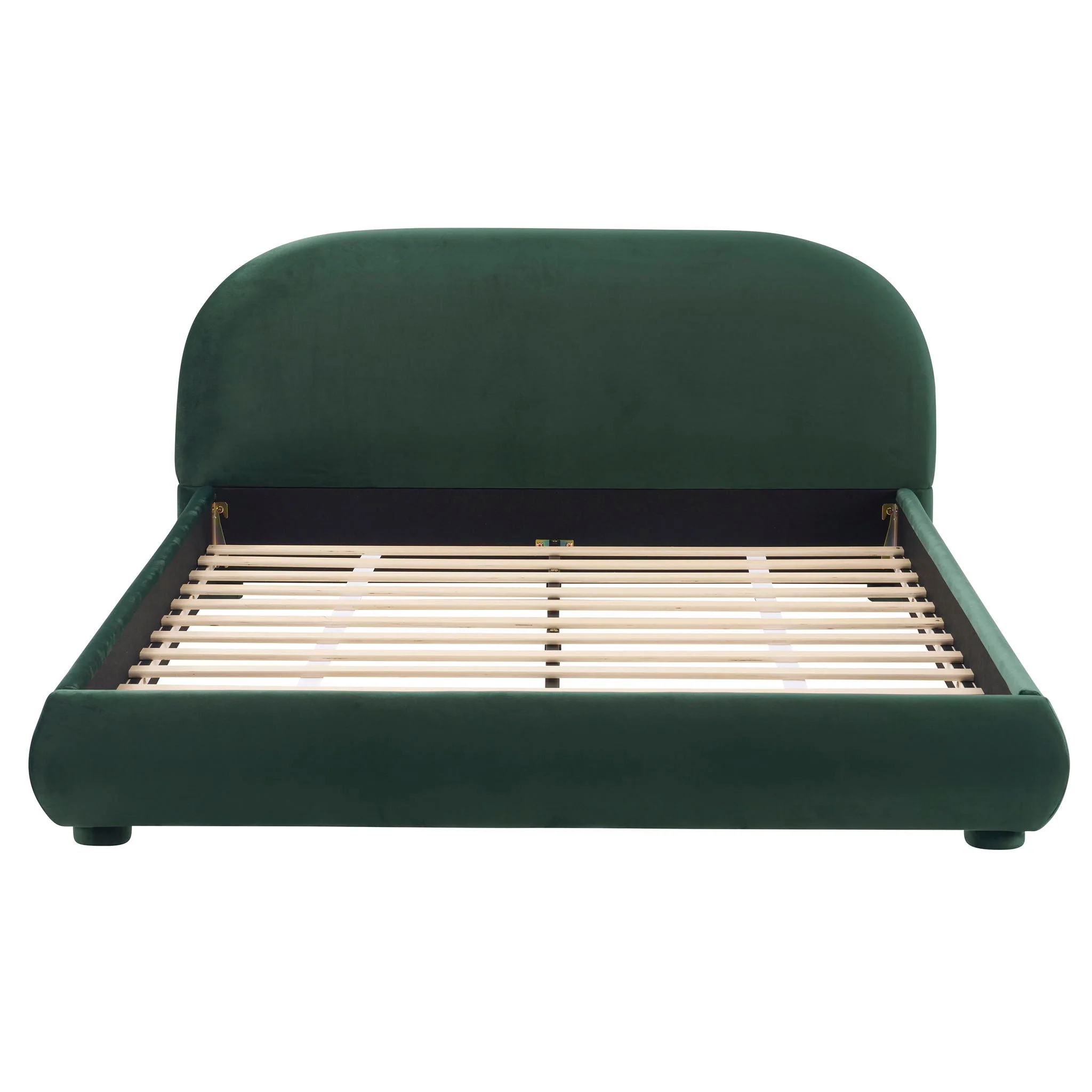 Upholstered Simple Modern Bedroom Bed With Curved Headboard - Image 4