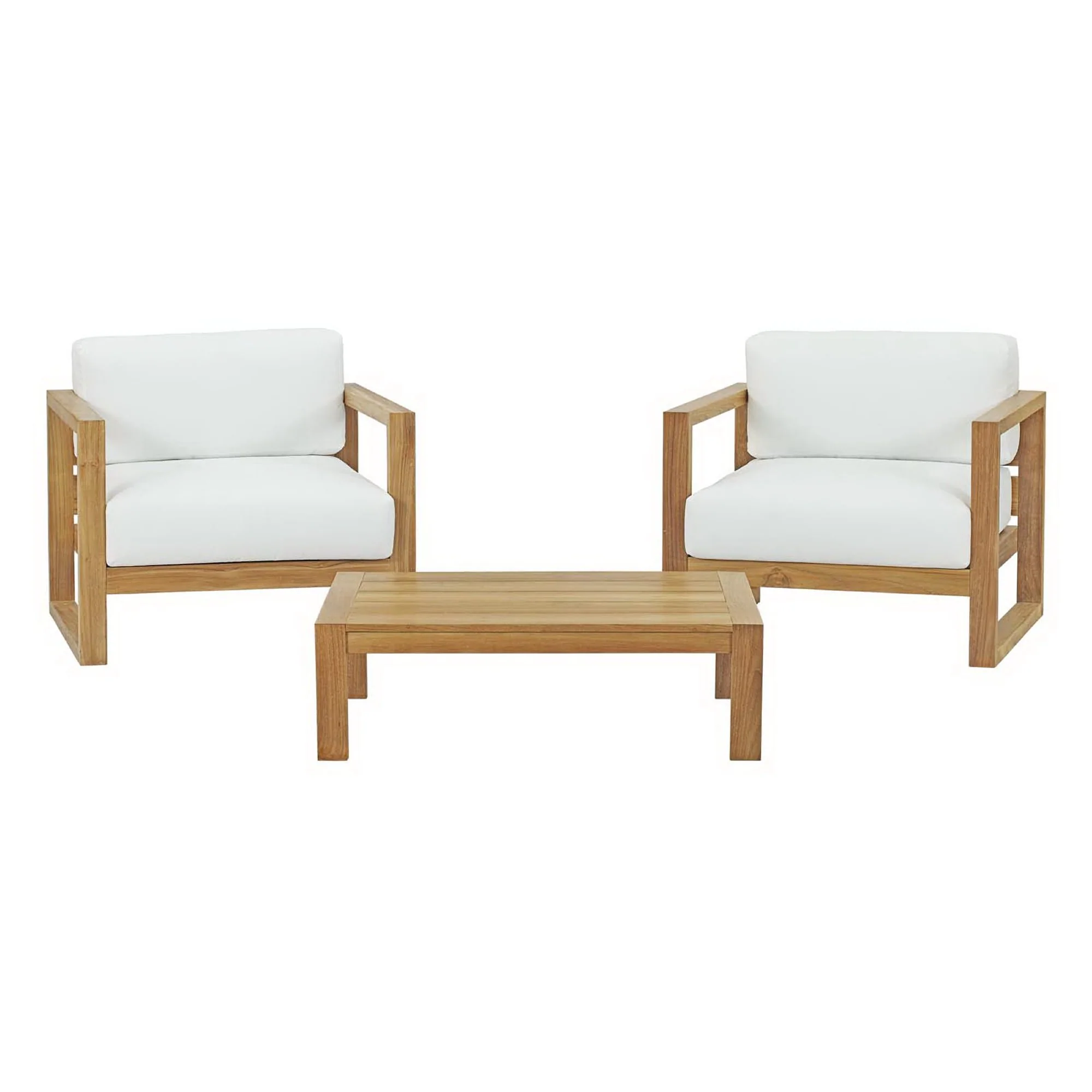 Upland 3 Piece Outdoor Patio Teak Set by Modway