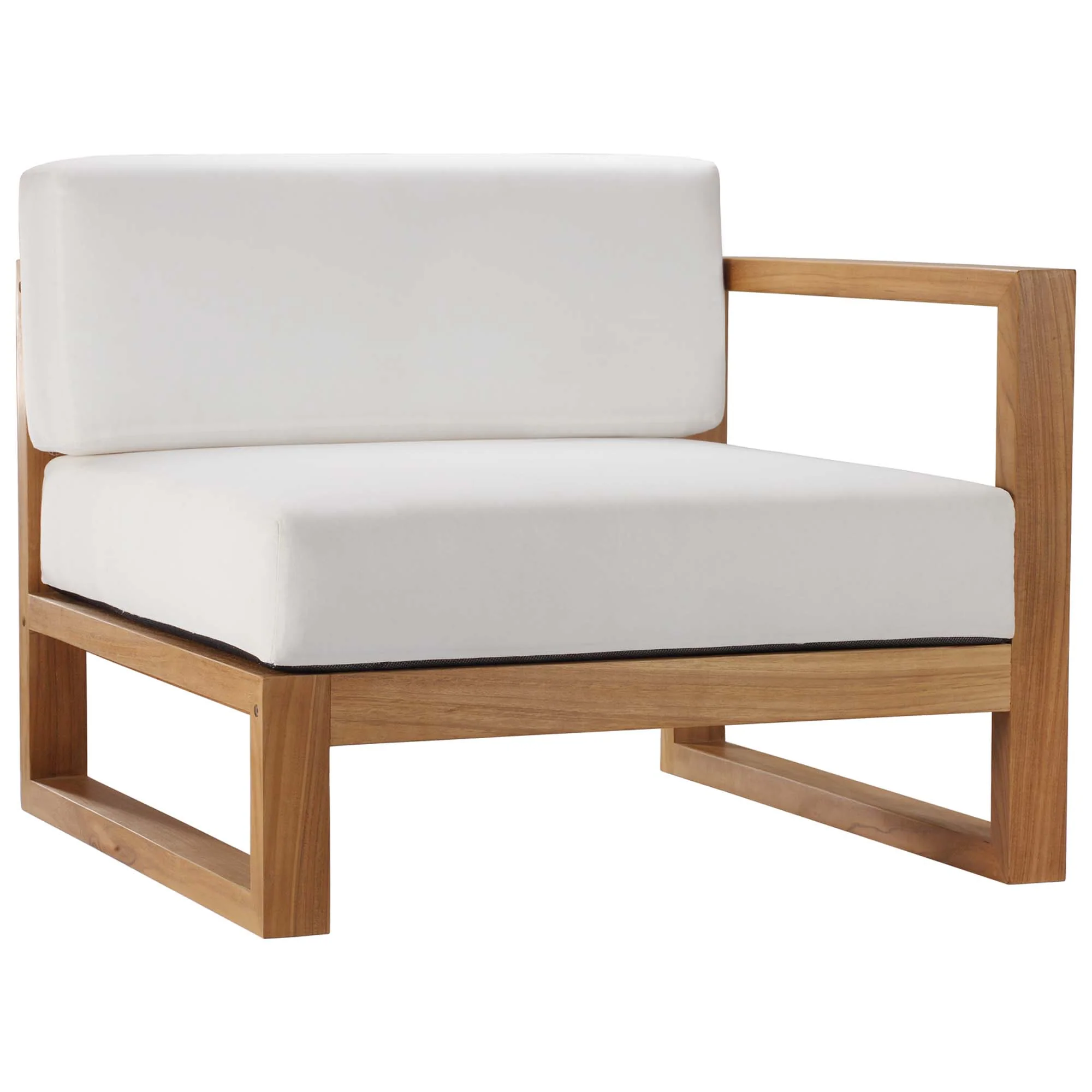 Upland 4-Piece Outdoor Patio Teak Wood Sectional Sofa Set by Modway - Image 2