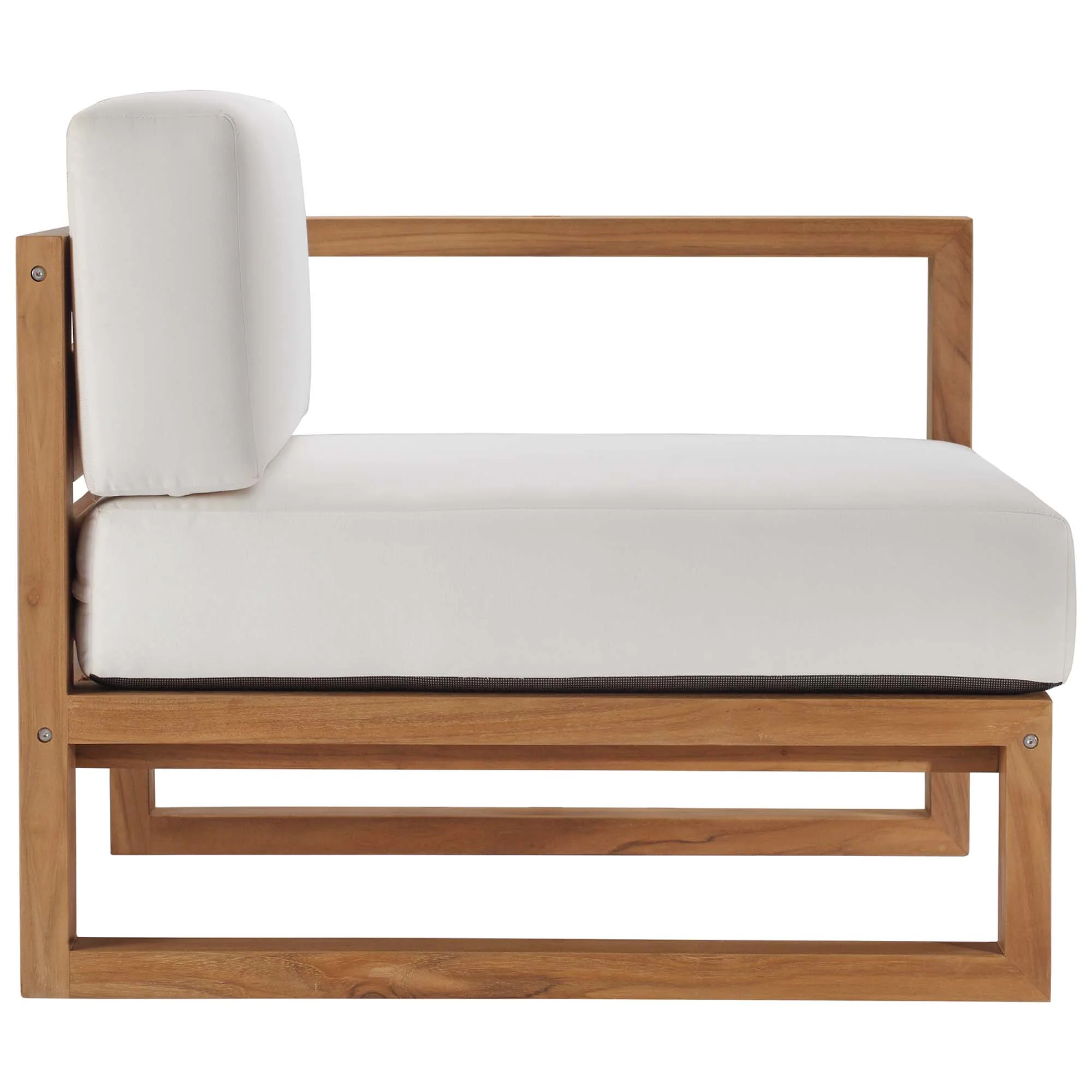Upland 4-Piece Outdoor Patio Teak Wood Sectional Sofa Set by Modway - Image 3