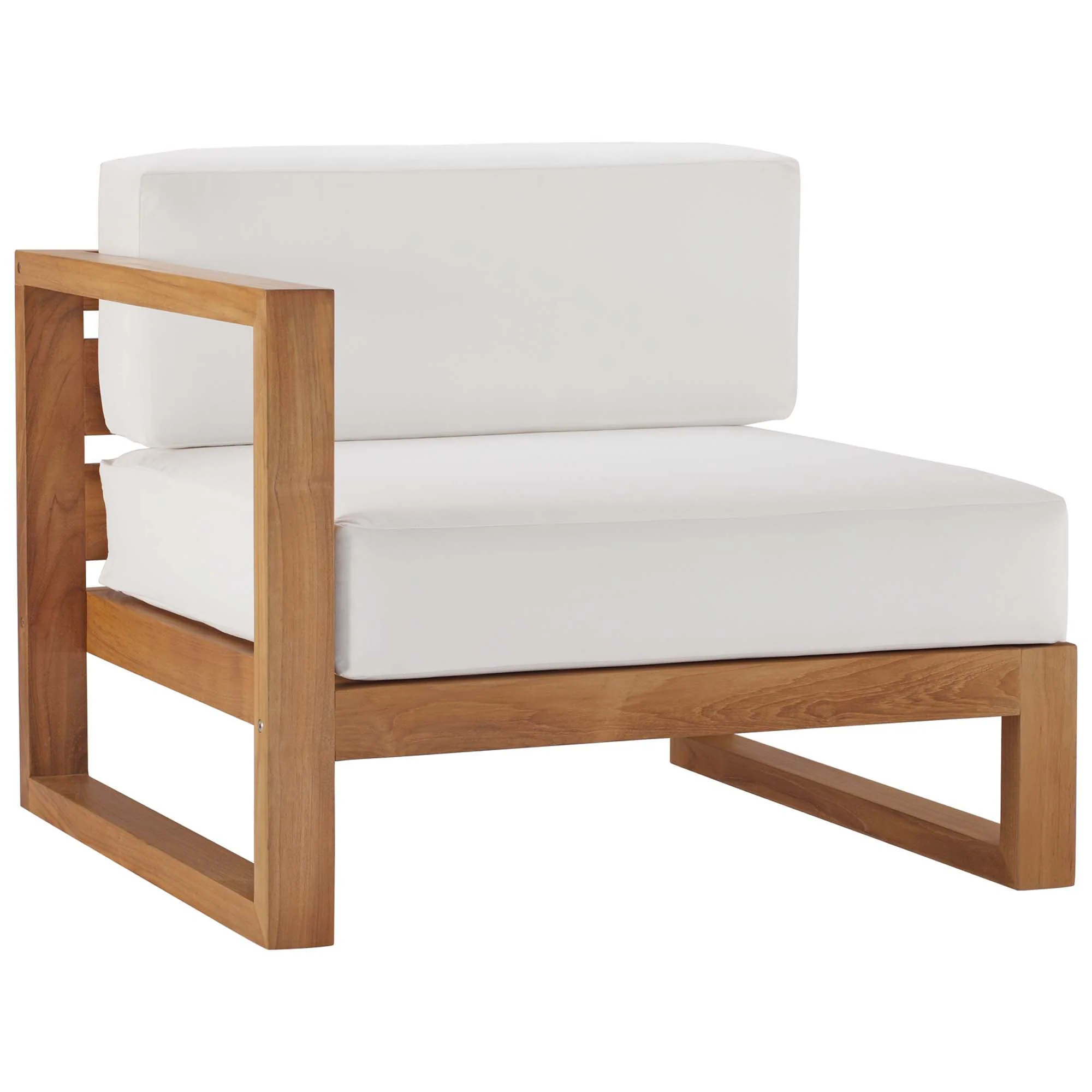 Upland 4-Piece Outdoor Patio Teak Wood Sectional Sofa Set by Modway - Image 5