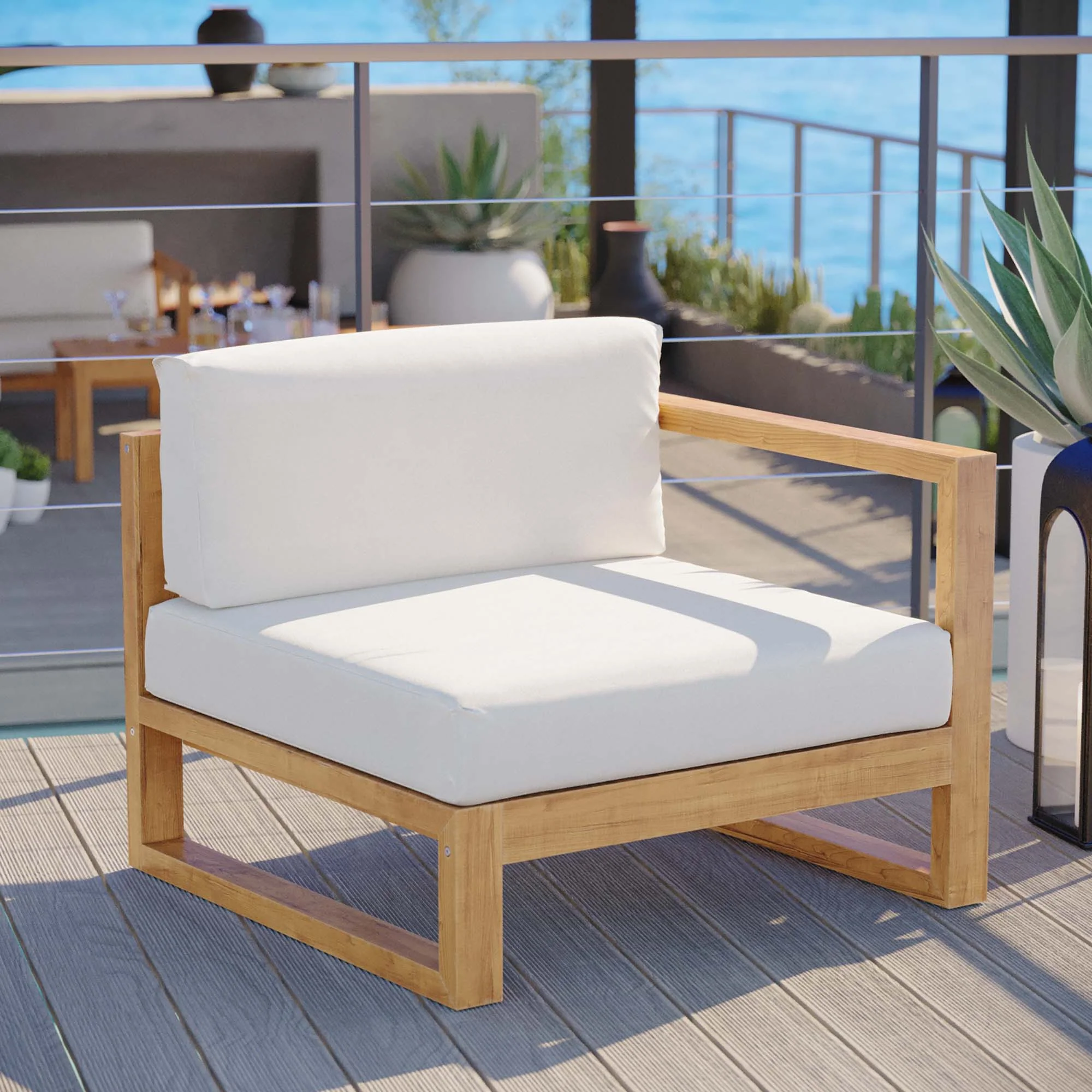 Upland Outdoor Patio Right-Arm Chair by Modway - Image 6