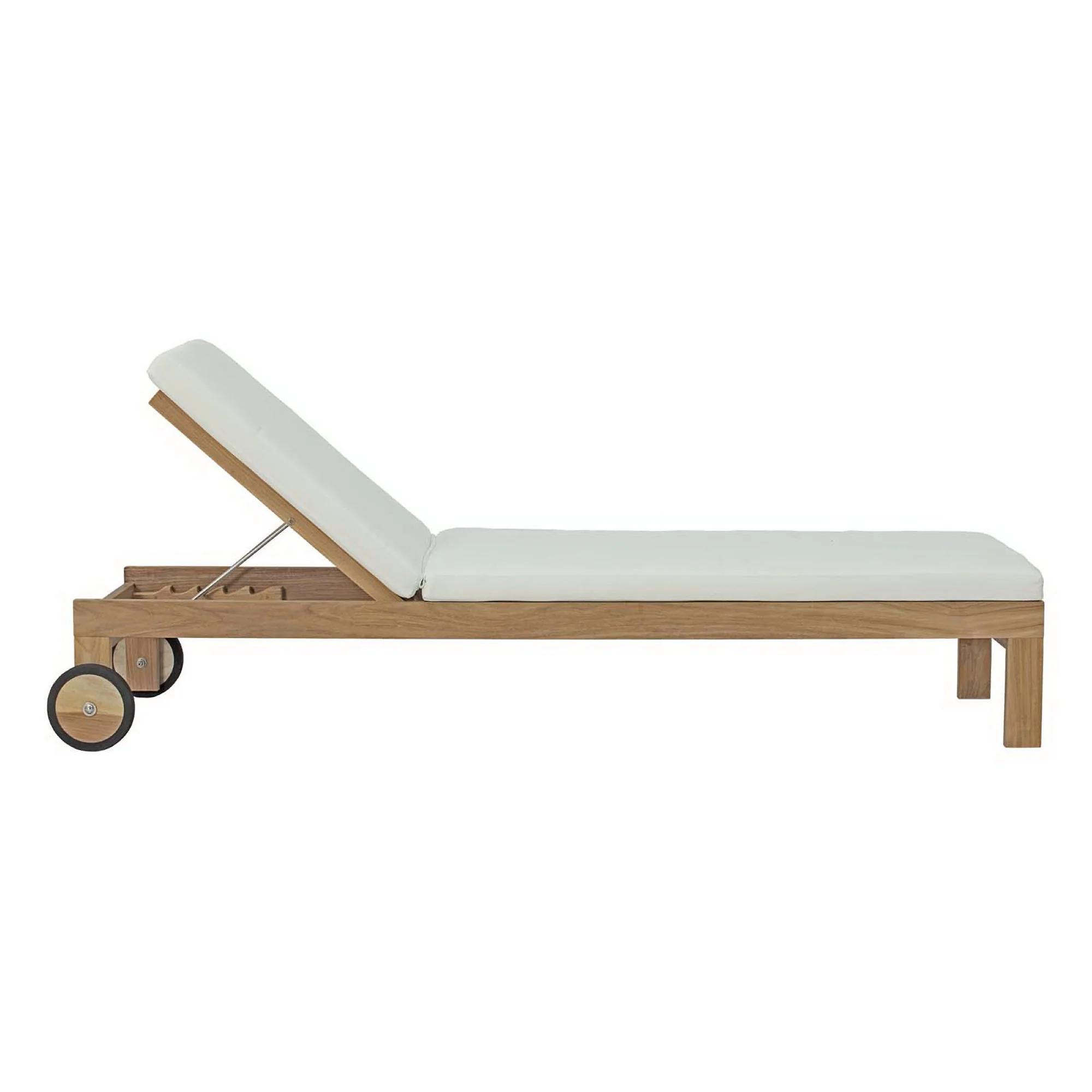 Upland Outdoor Patio Teak Chaise by Modway - Image 2