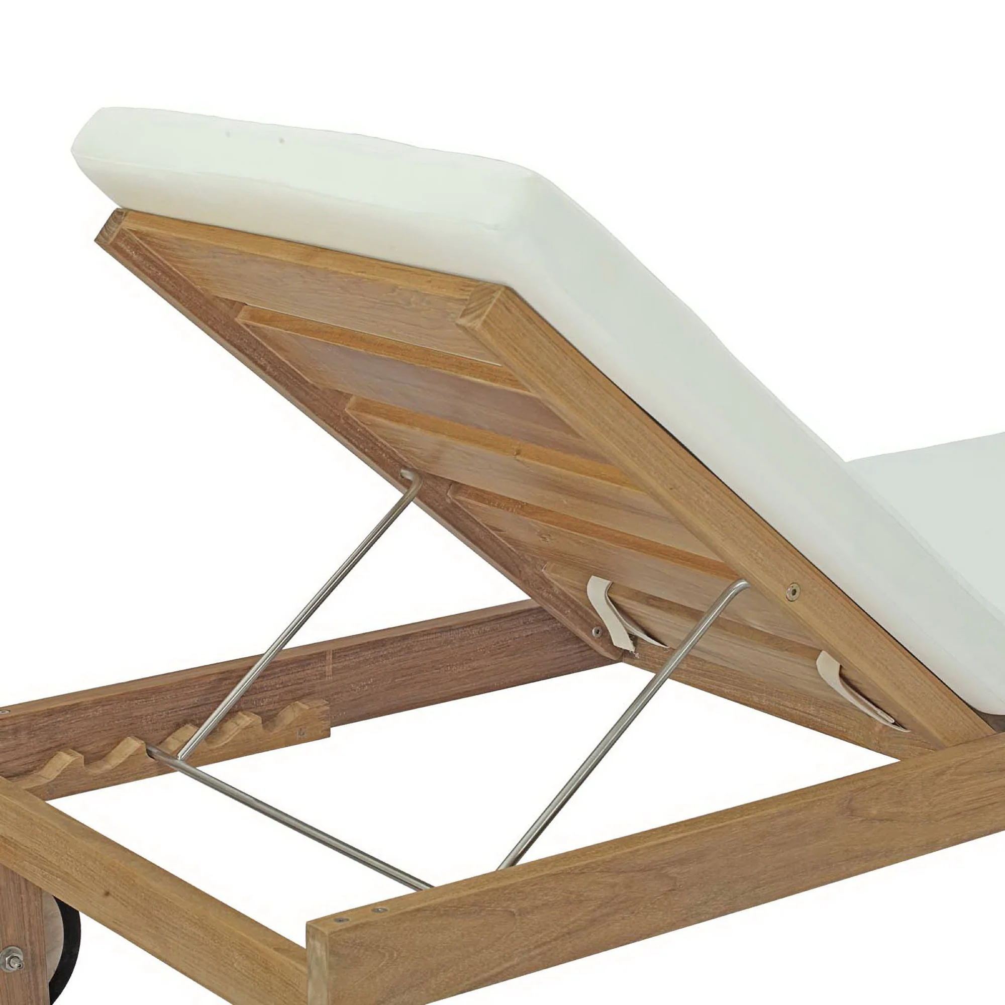 Upland Outdoor Patio Teak Chaise by Modway - Image 4